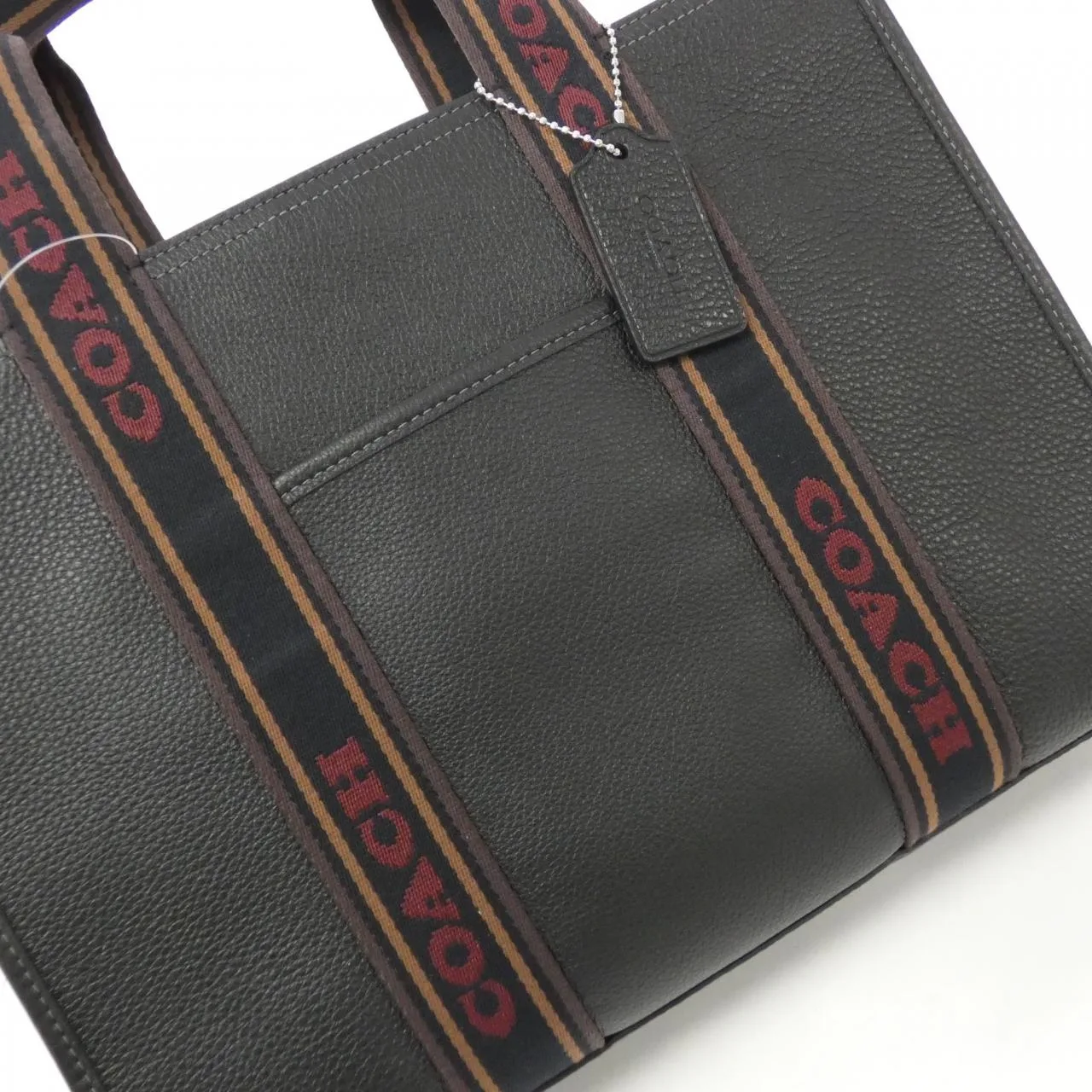 COACH CU997 Handbag Leather 黑色 皮革 新品 - 縮圖 4