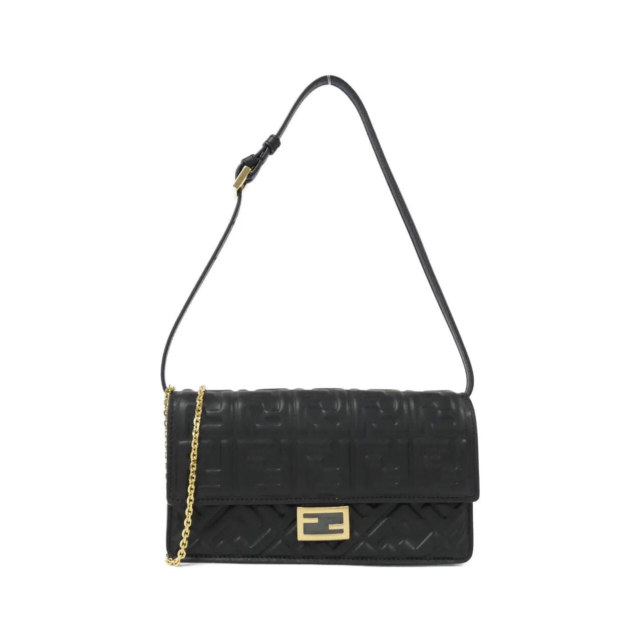 FENDI 8M0498 AAJD Wallet Leather Black