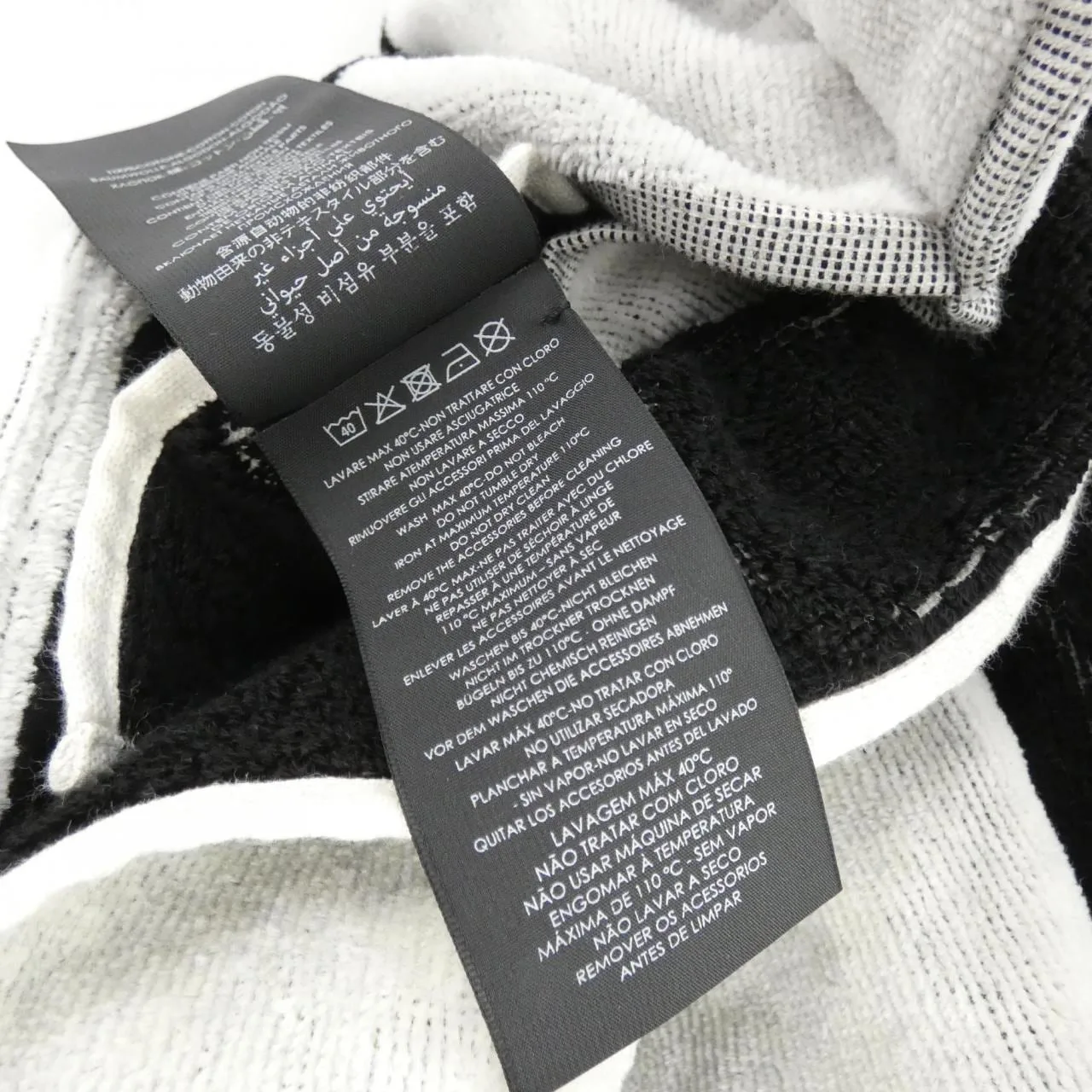 SAINT LAURENT Rive Gauche 735067 FABKR Wallet Cotton 黑色 Cotton 新品 - 縮圖 5