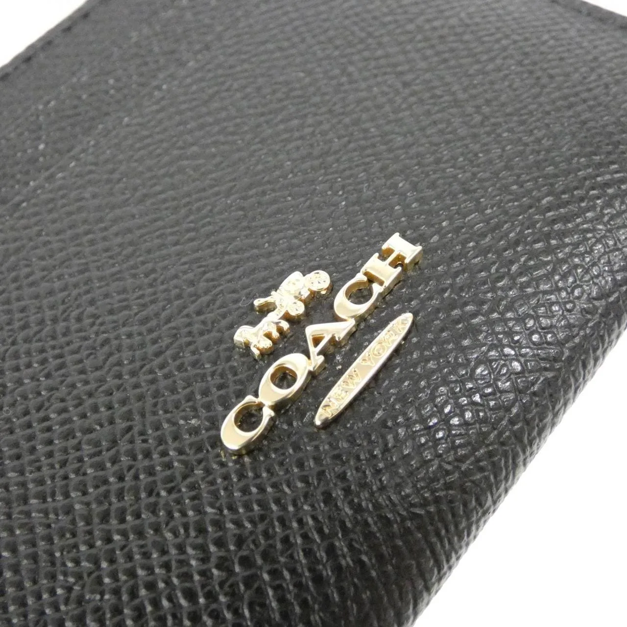 COACH 88250 Coin Case Leather 黑色 皮革 新品 - 縮圖 3