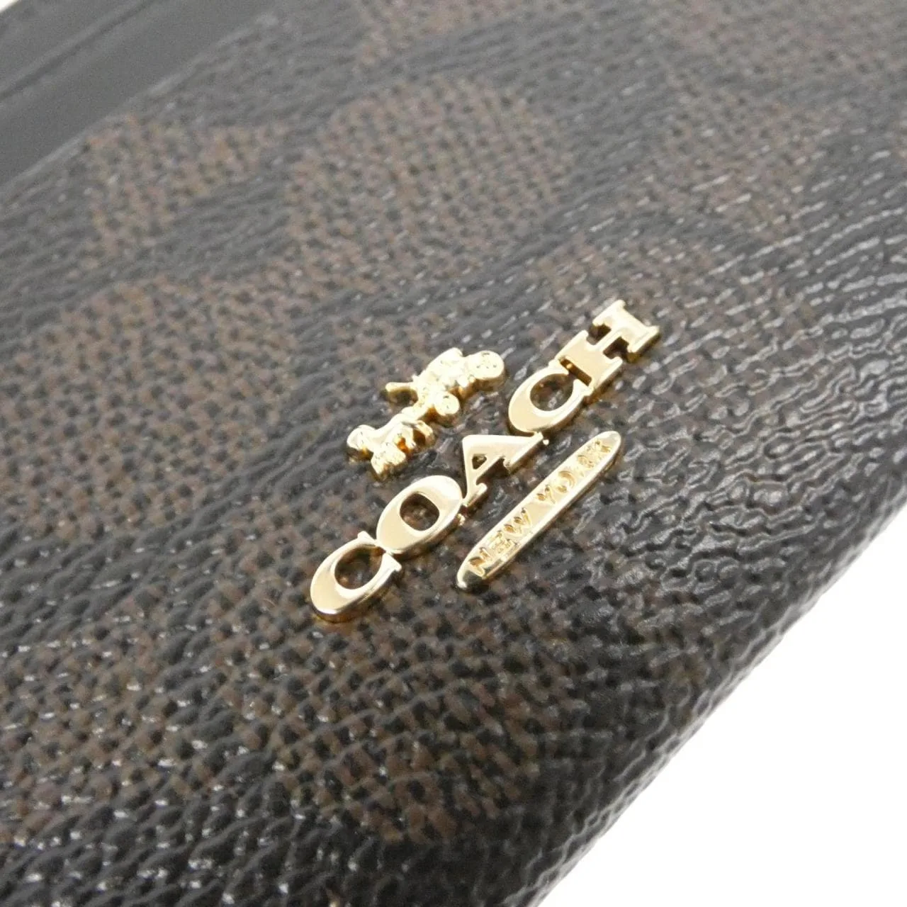 COACH CW870 Coin Case Canvas 黑色 帆布 新品 - 縮圖 3