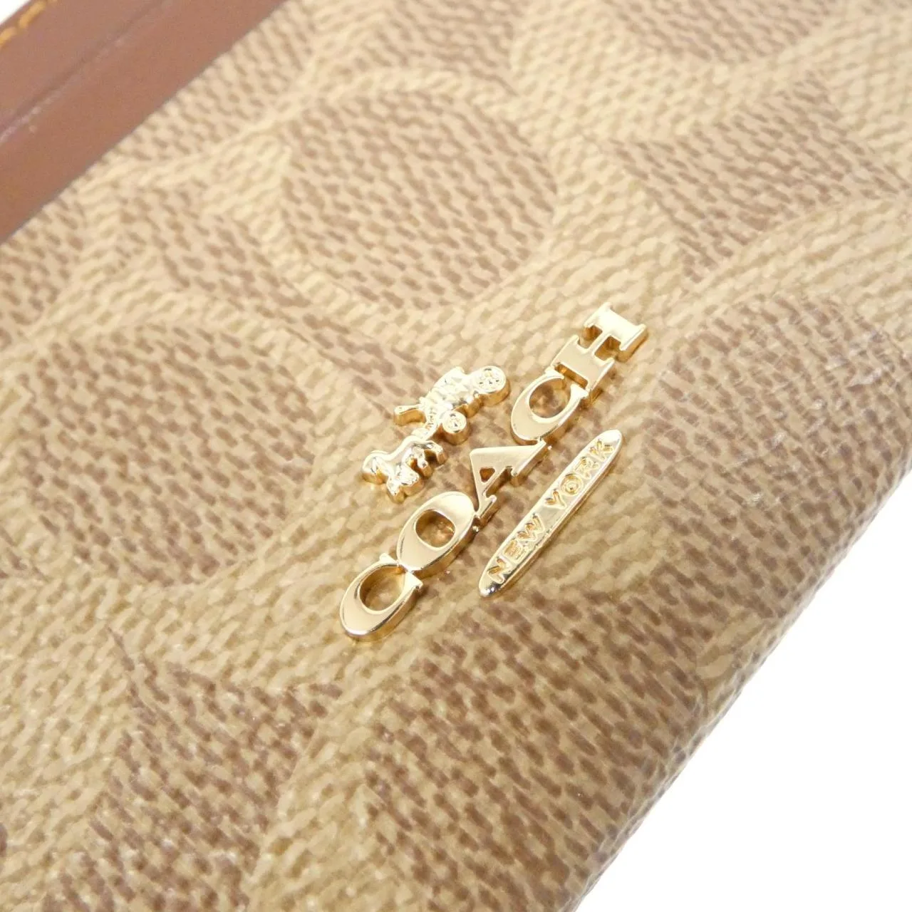 COACH CW870 Coin Case Canvas 黑色 帆布 新品 - 縮圖 3