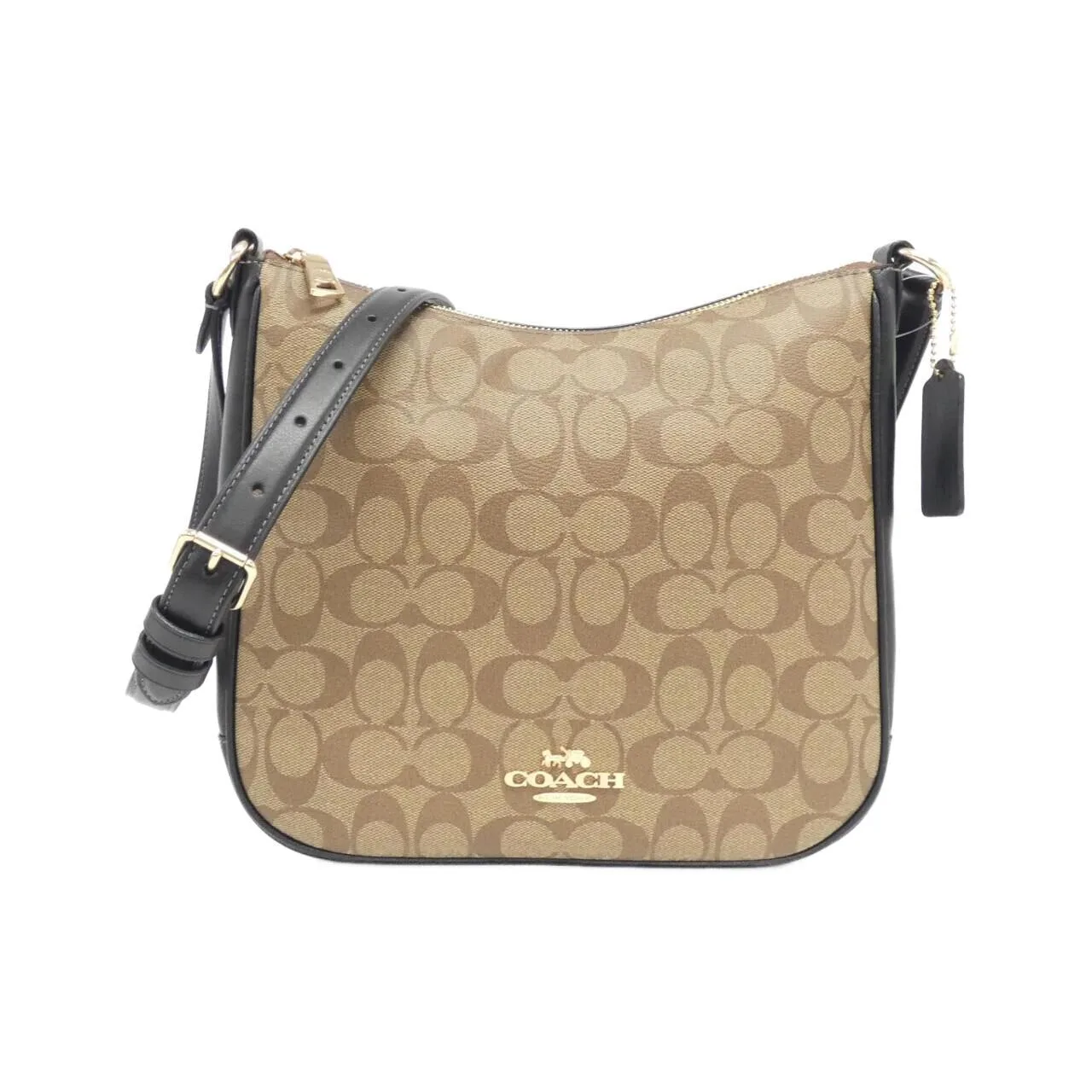 COACH CU959 Shoulder Canvas Black