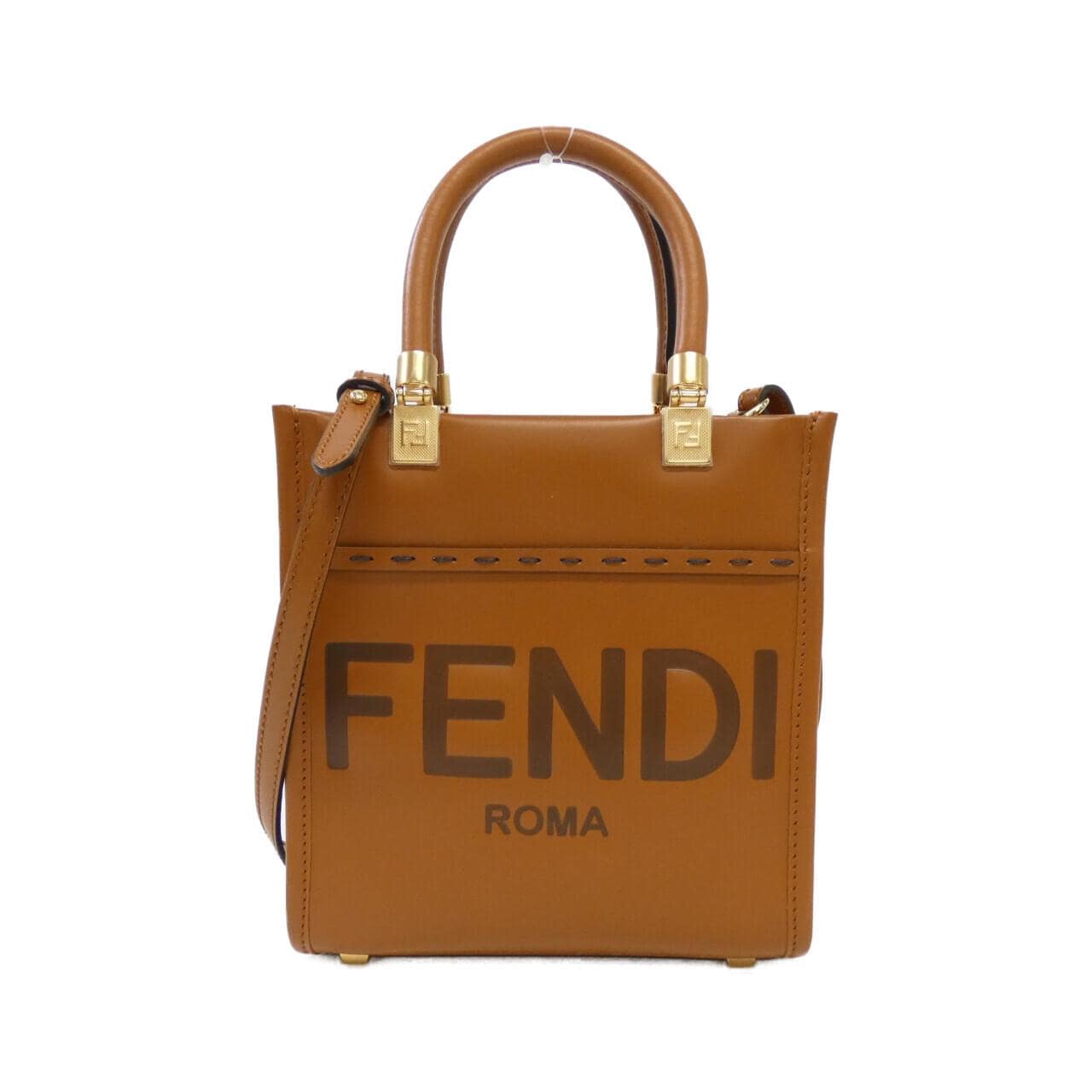 FENDI Sunshine Shopper 8BS092 ARNN Handbag Black