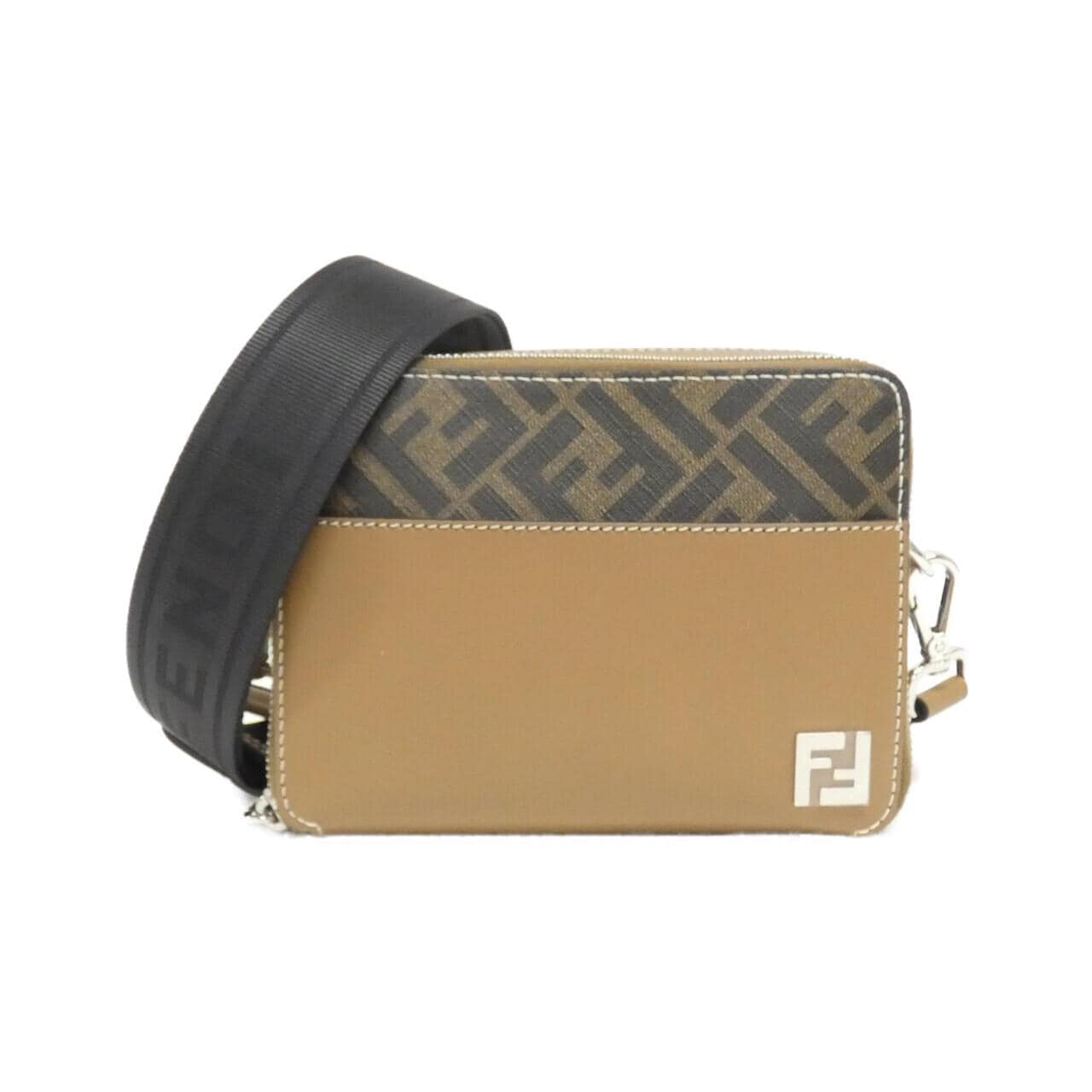 FENDI 7M0357 AFF2 Shoulder Canvas Black
