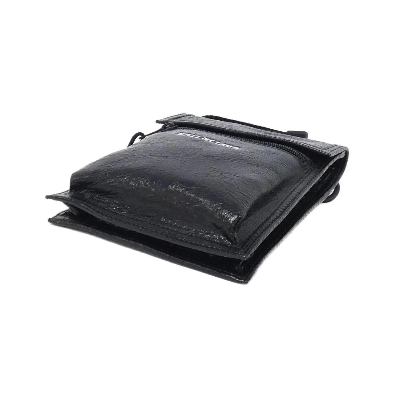 BALENCIAGA 655982 1VG7X Shoulder Lambskin Black Lambskin - Thumbnail 3