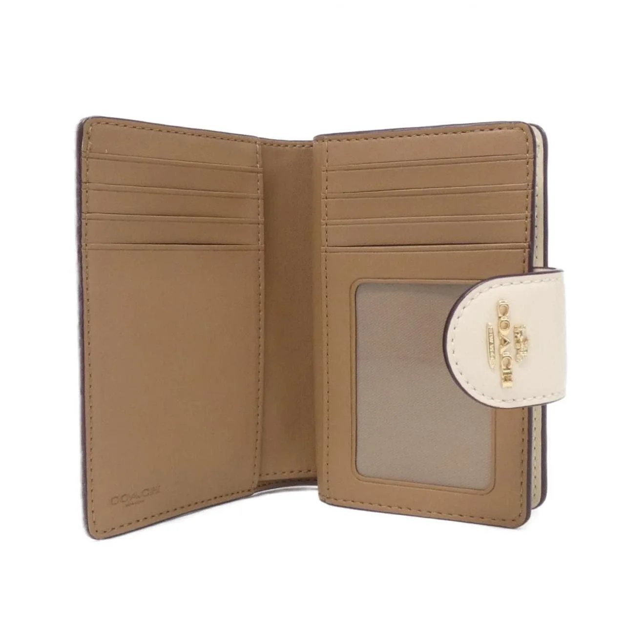 COACH CW786 Wallet Canvas Black Canvas New - Thumbnail 4