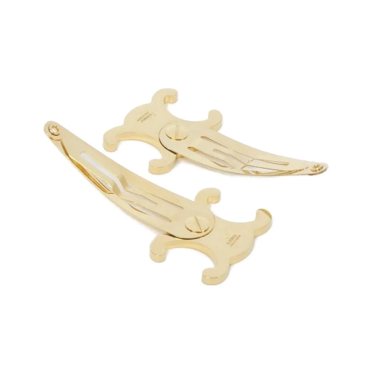 CELINE Triomphe 46Z656BSL Accessories 金色 新品 - 縮圖 2