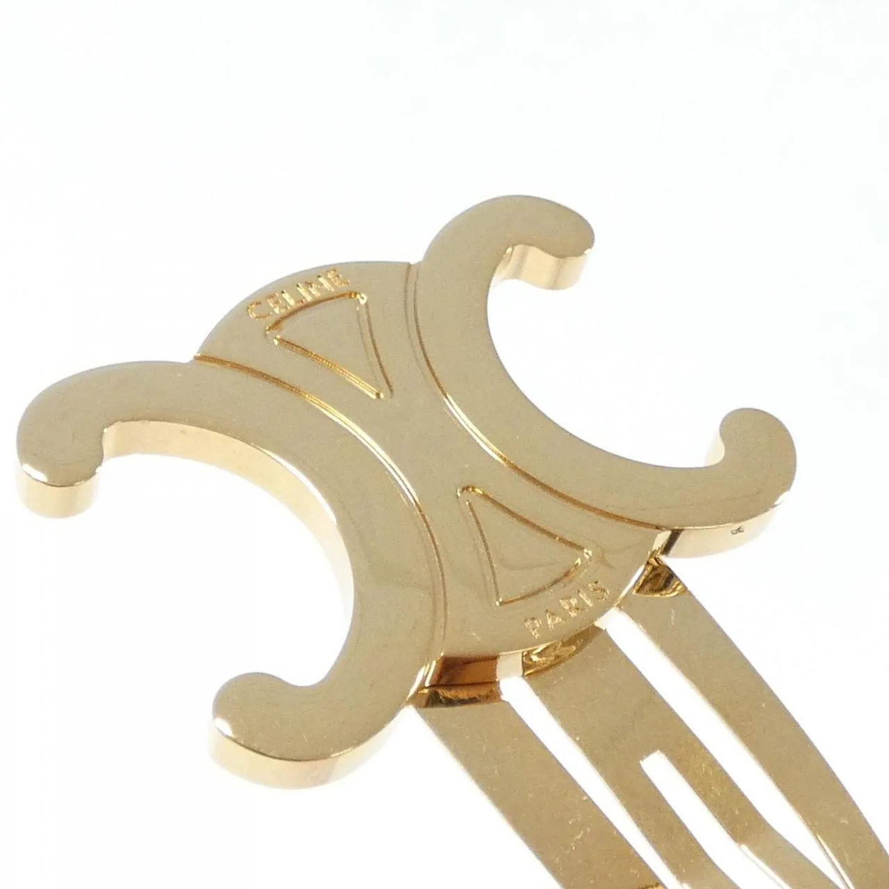 CELINE Triomphe 46Z656BSL Accessories 金色 新品 - 縮圖 3