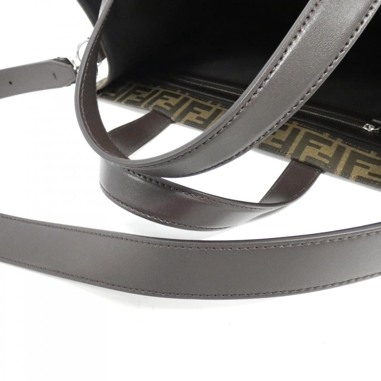 FENDI Baguette 7VA390 AG0M Tote Canvas Black Canvas - Thumbnail 3