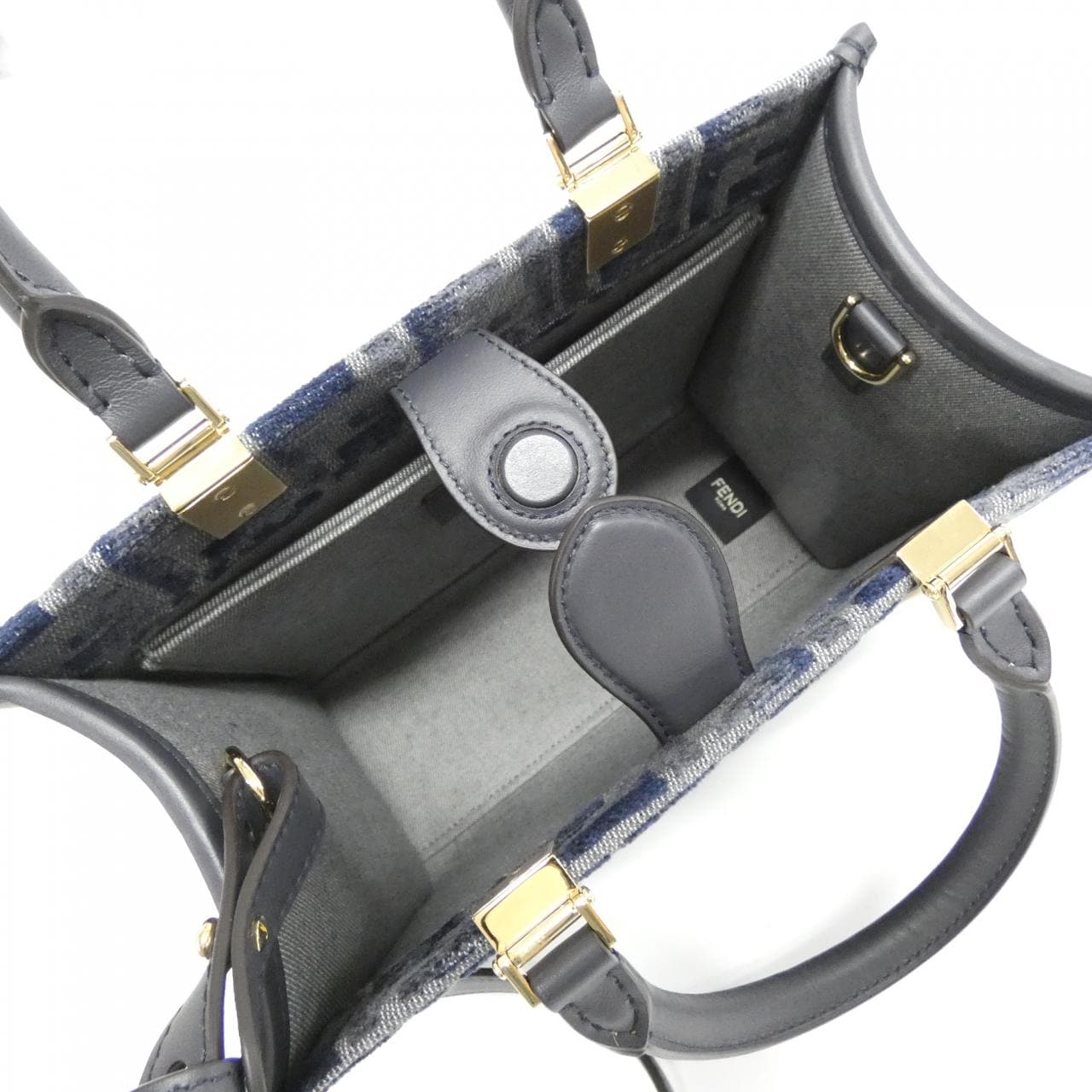 FENDI Sunshine Shopper 8BH394 ASU0 Handbag Canvas 黑色 帆布 新品 - 縮圖 6