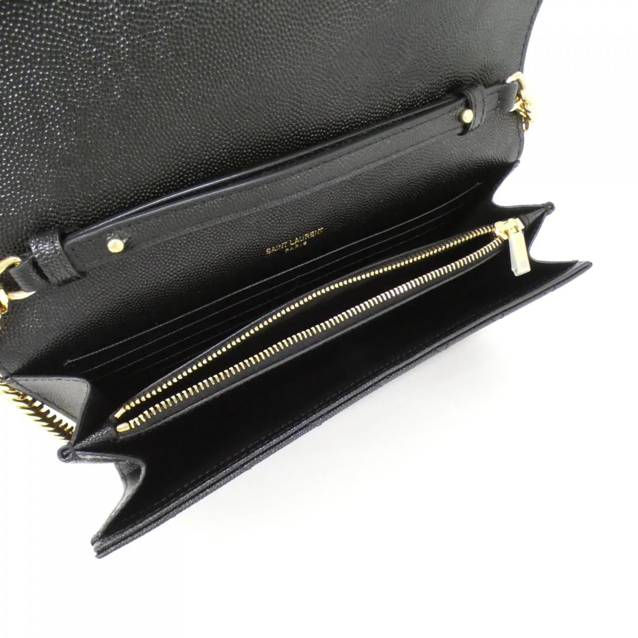 SAINT LAURENT Loulou 620280 BOW91 Wallet Black New - Thumbnail 6