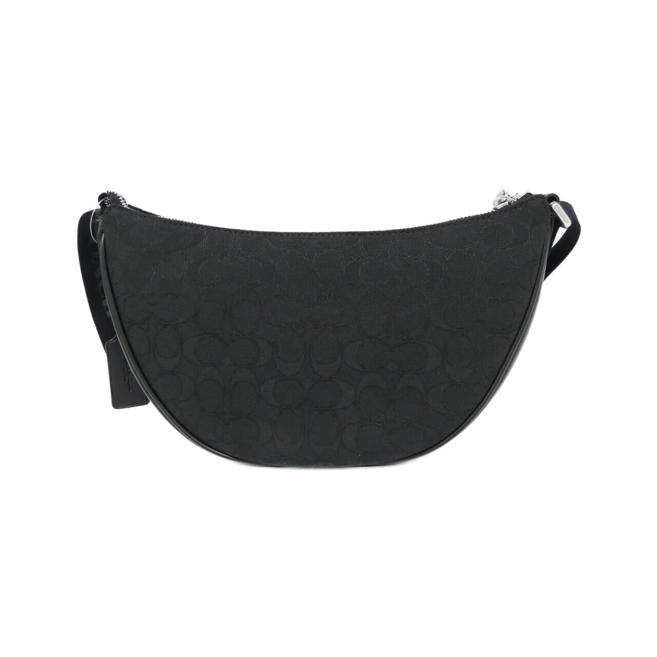 COACH CT822 Shoulder Bag Canvas Black Canvas - Thumbnail 2