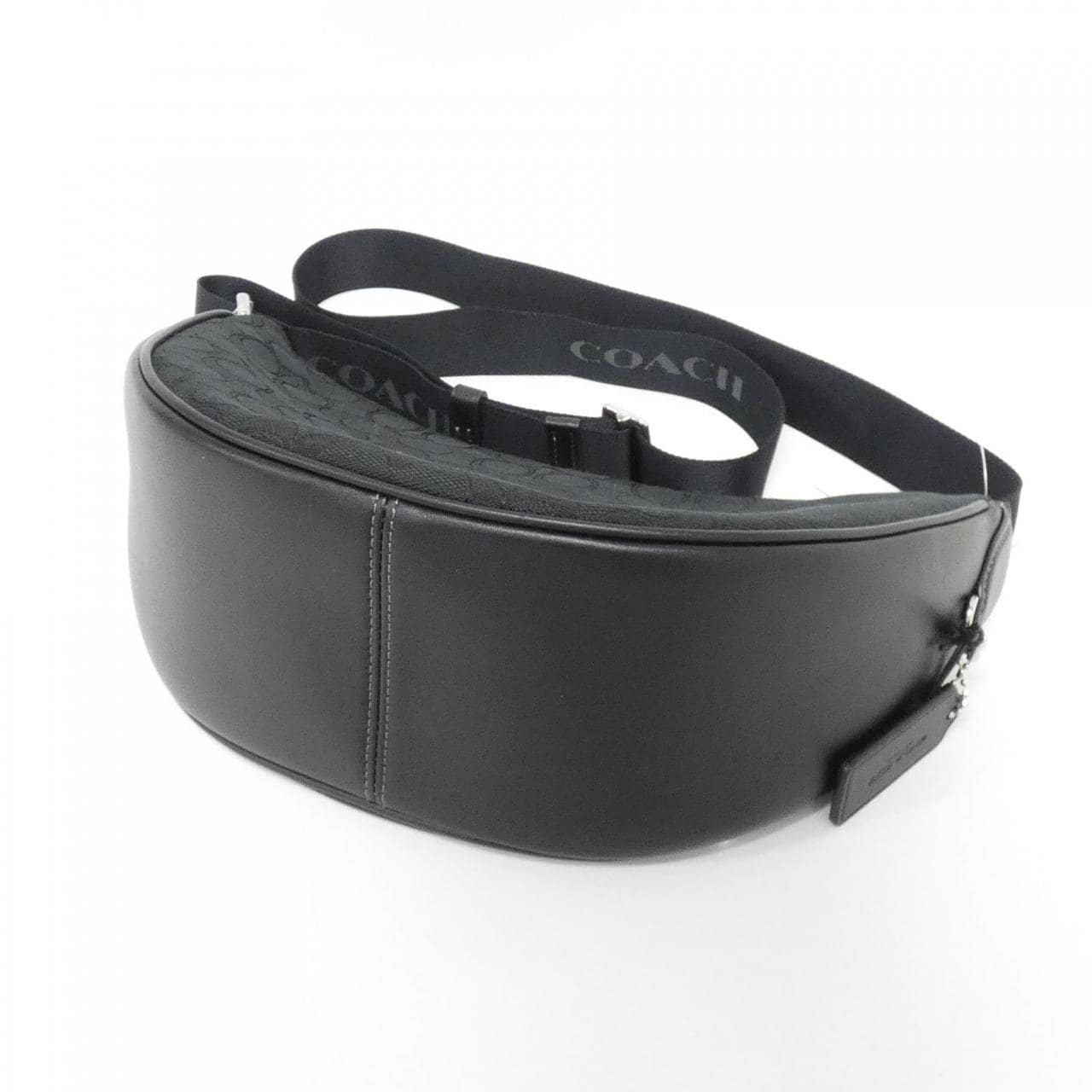 COACH CT822 Shoulder Bag Canvas Black Canvas - Thumbnail 3