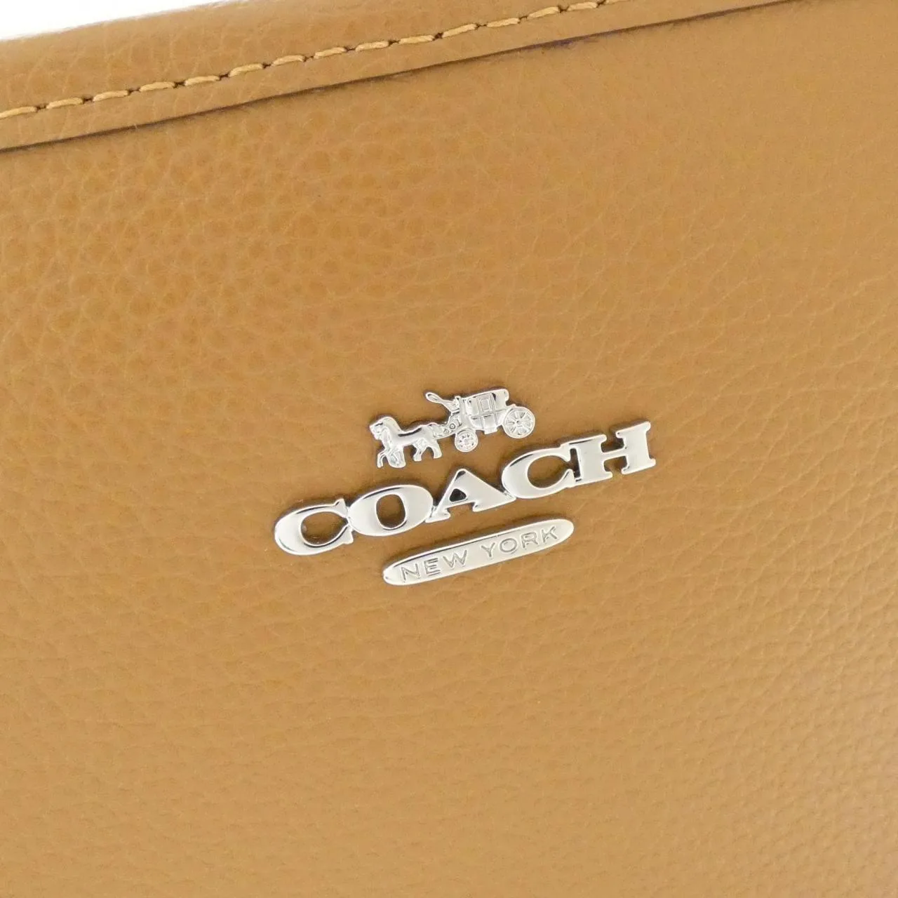 COACH CT859 Handbag Leather 黑色 皮革 新品 - 縮圖 4
