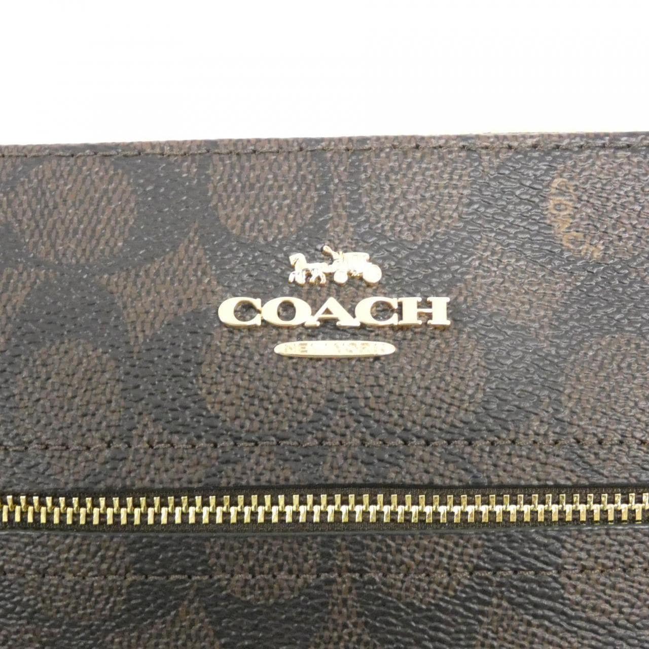 COACH CW325 Shoulder Bag Canvas Black Canvas - Thumbnail 4
