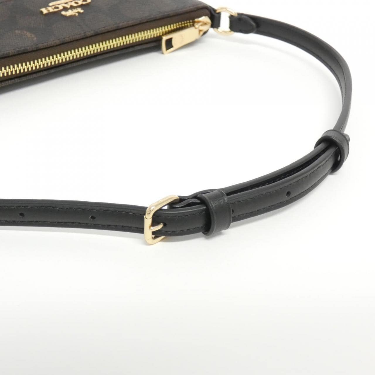 COACH CW325 Shoulder Bag Canvas Black Canvas - Thumbnail 5