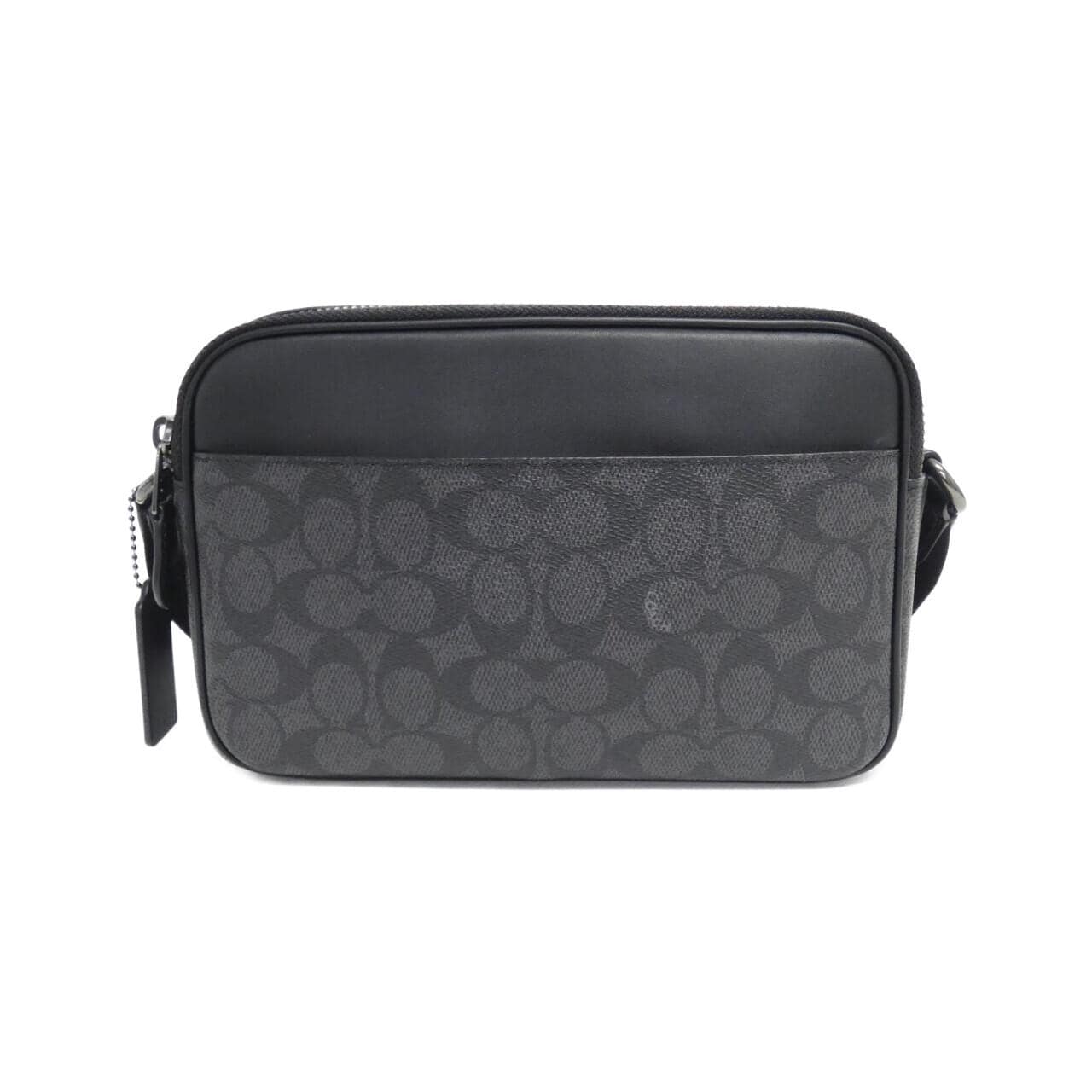 COACH CV921 Shoulder Bag Canvas Black Canvas - Thumbnail 2