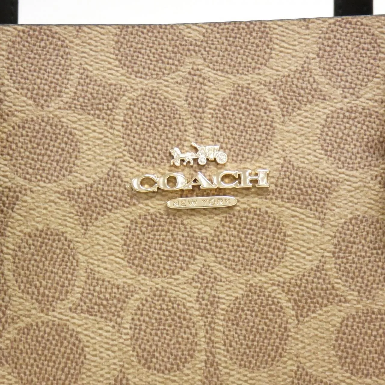COACH CV965 Handbag Canvas Black Canvas - Thumbnail 4