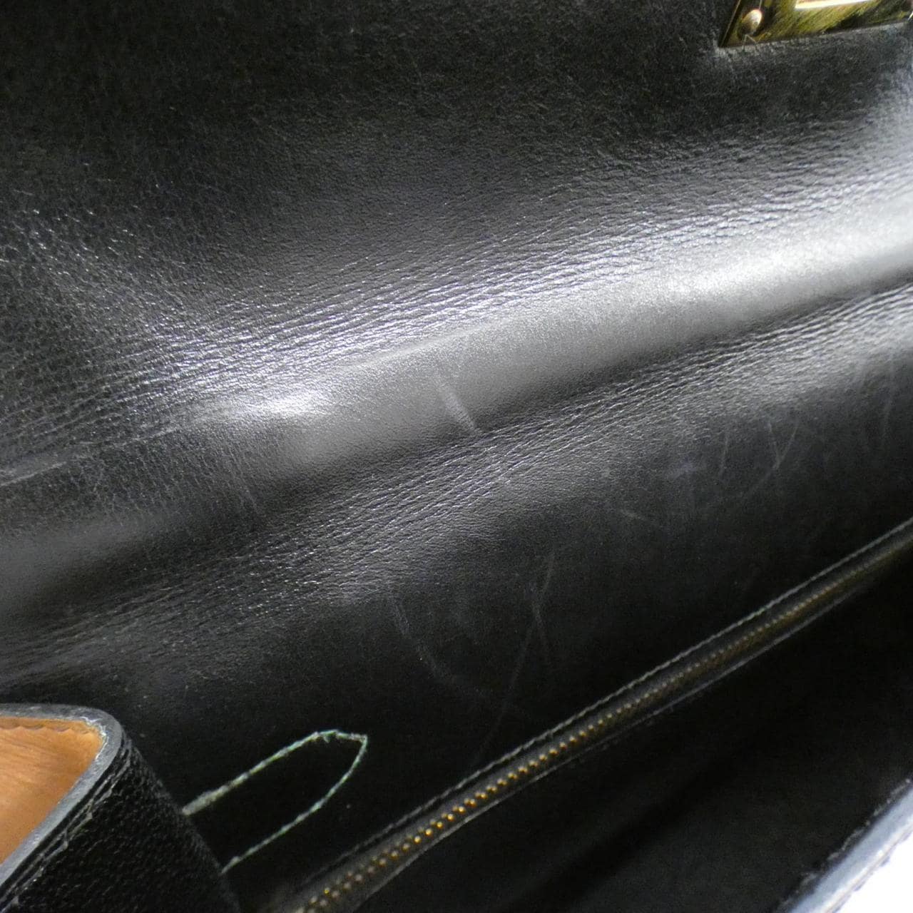 HERMES HERMÈS Kelly Bag Box Calf 黑色 Box 皮 - 縮圖 10