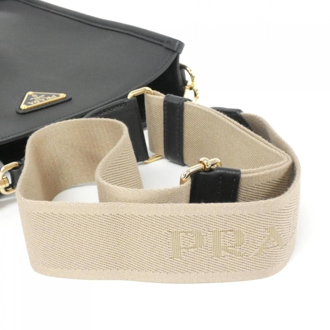 PRADA 1BH219 Shoulder Bag 黑色 新品 - 縮圖 4