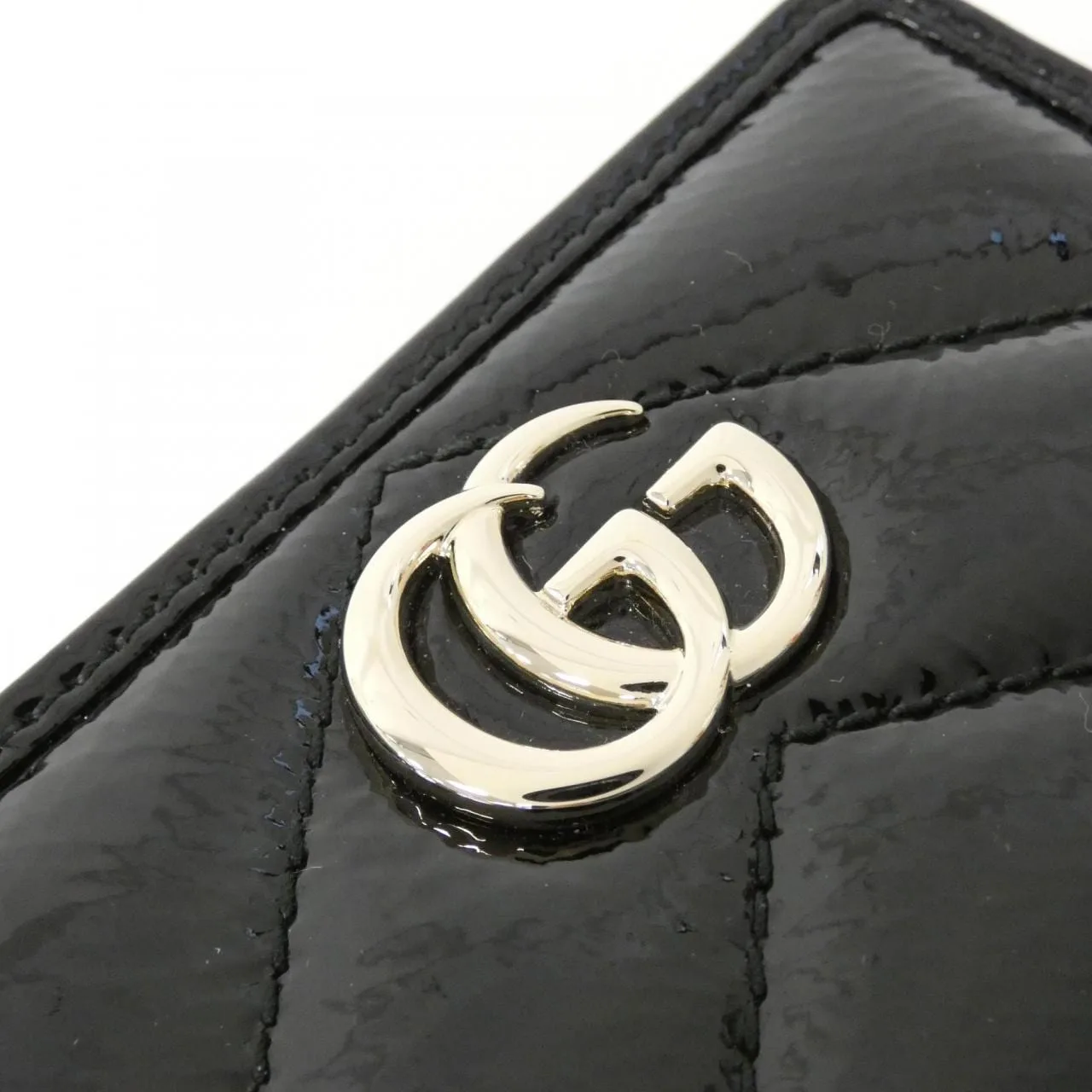 GUCCI 795520 AADQB Wallet Patent Leather 黑色 漆皮 新品 - 縮圖 3