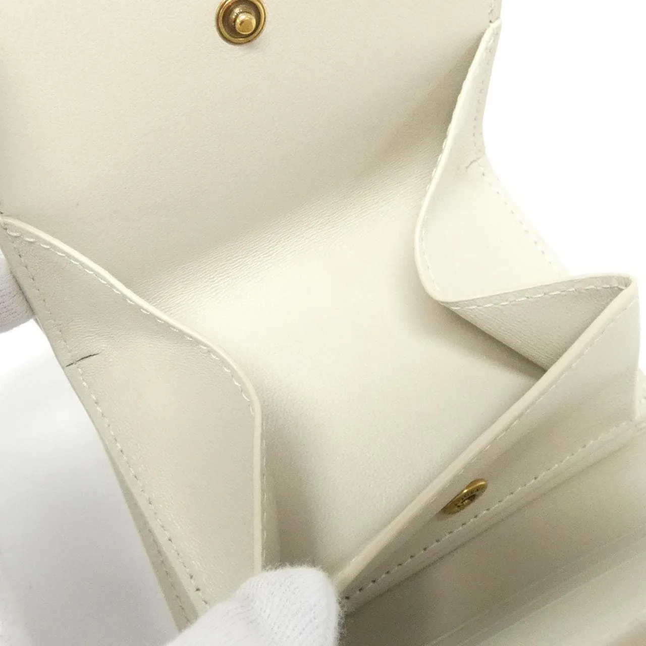 SAINT LAURENT 742984 AAB4K Wallet Lambskin 黑色 羊皮 新品 - 縮圖 6