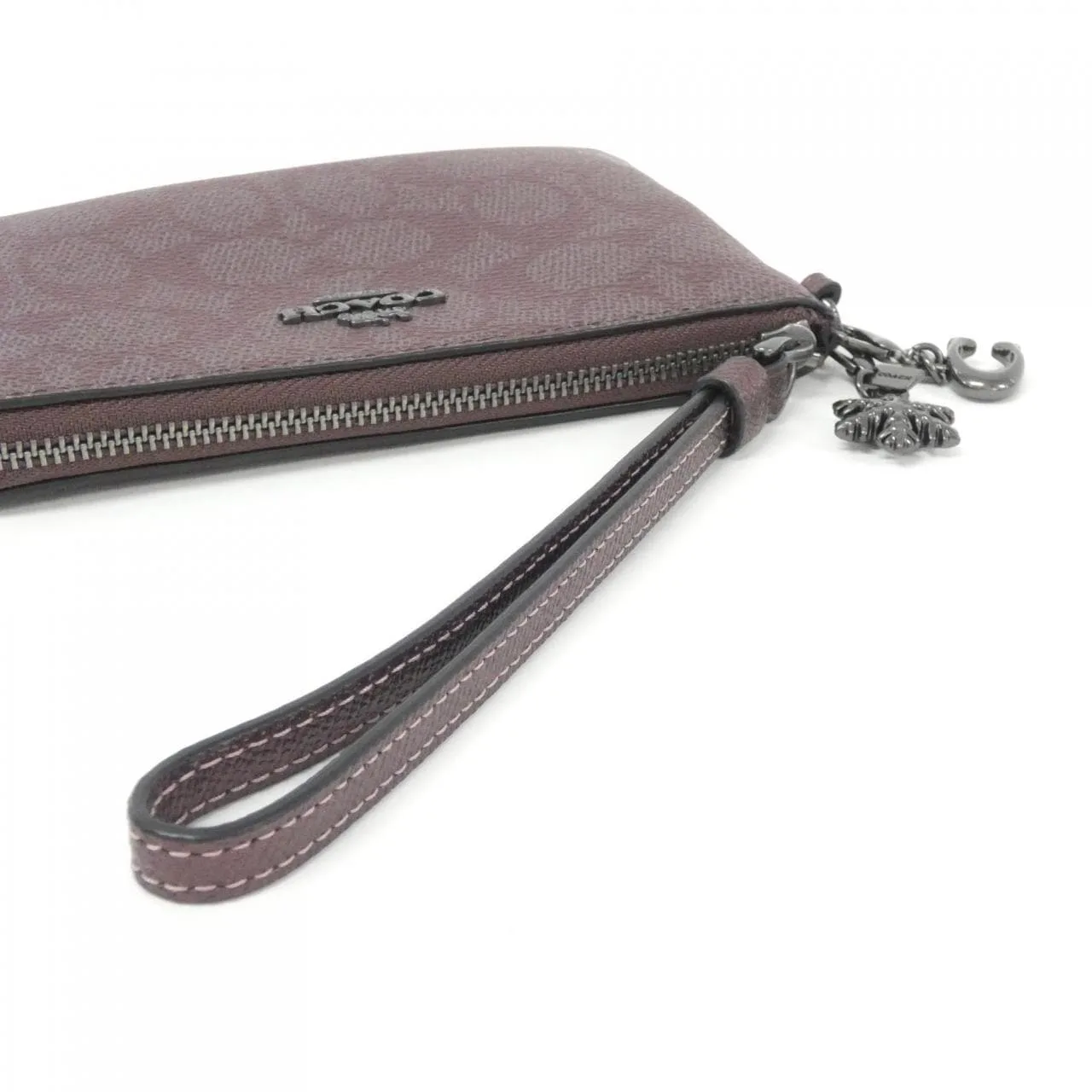 COACH CW958 Pouch Canvas Black Canvas New - Thumbnail 4