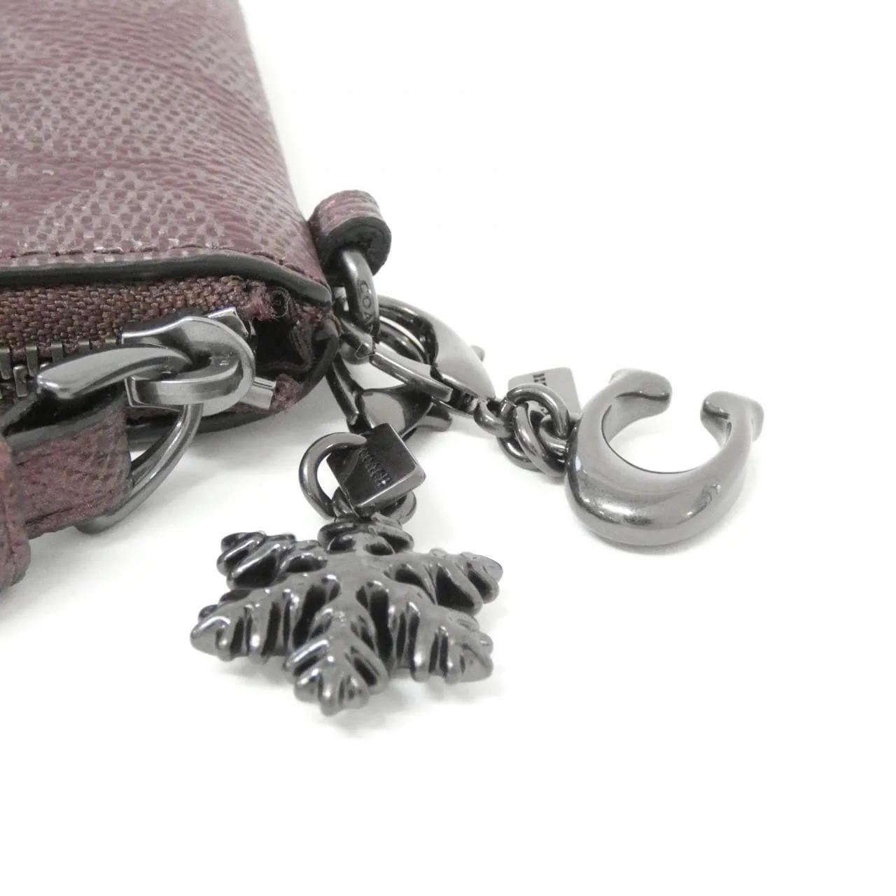 COACH CW958 Pouch Canvas Black Canvas New - Thumbnail 5