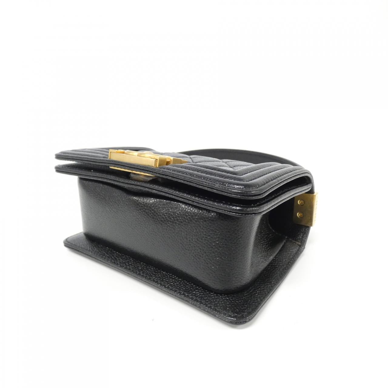 CHANEL Boy Chanel 67364 Shoulder Bag Grained Calfskin Black Grained Calfskin - Thumbnail 3