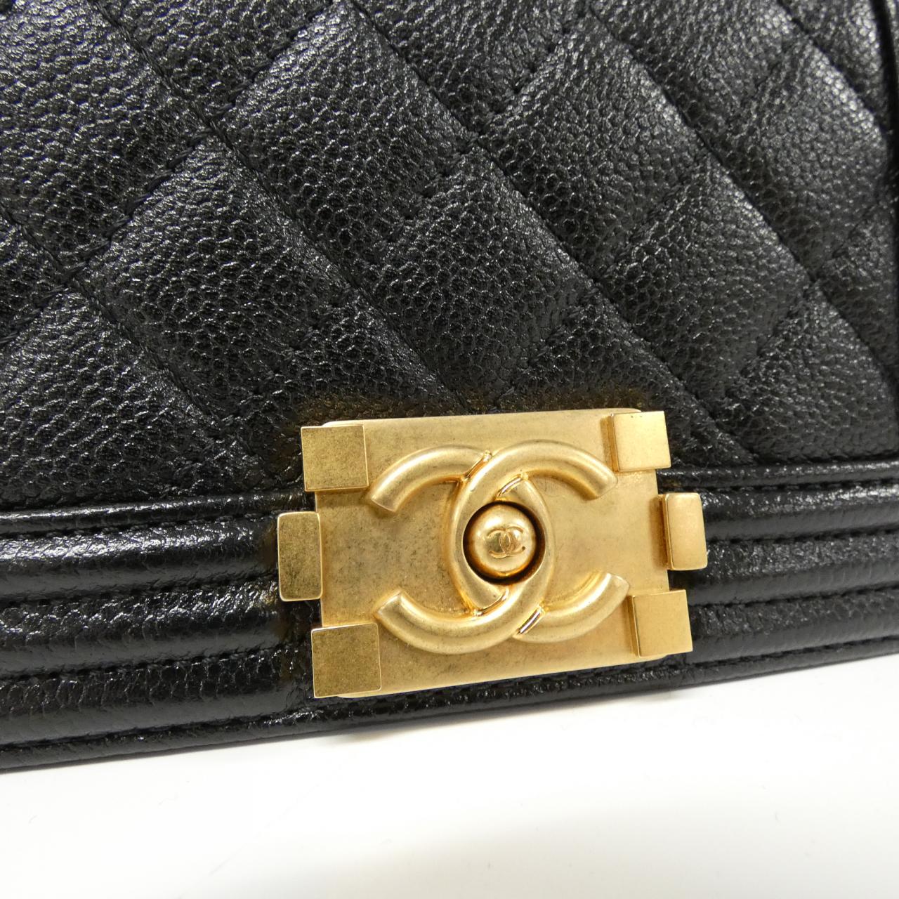 CHANEL Boy Chanel 67364 Shoulder Bag Grained Calfskin Black Grained Calfskin - Thumbnail 4