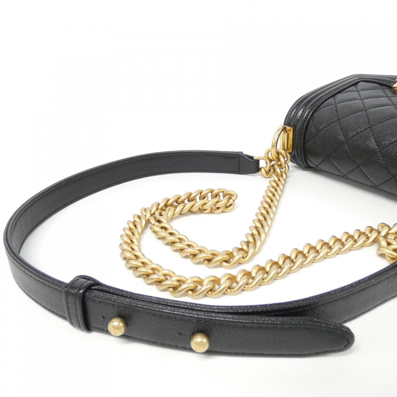 CHANEL Boy Chanel 67364 Shoulder Bag Grained Calfskin Black Grained Calfskin - Thumbnail 5