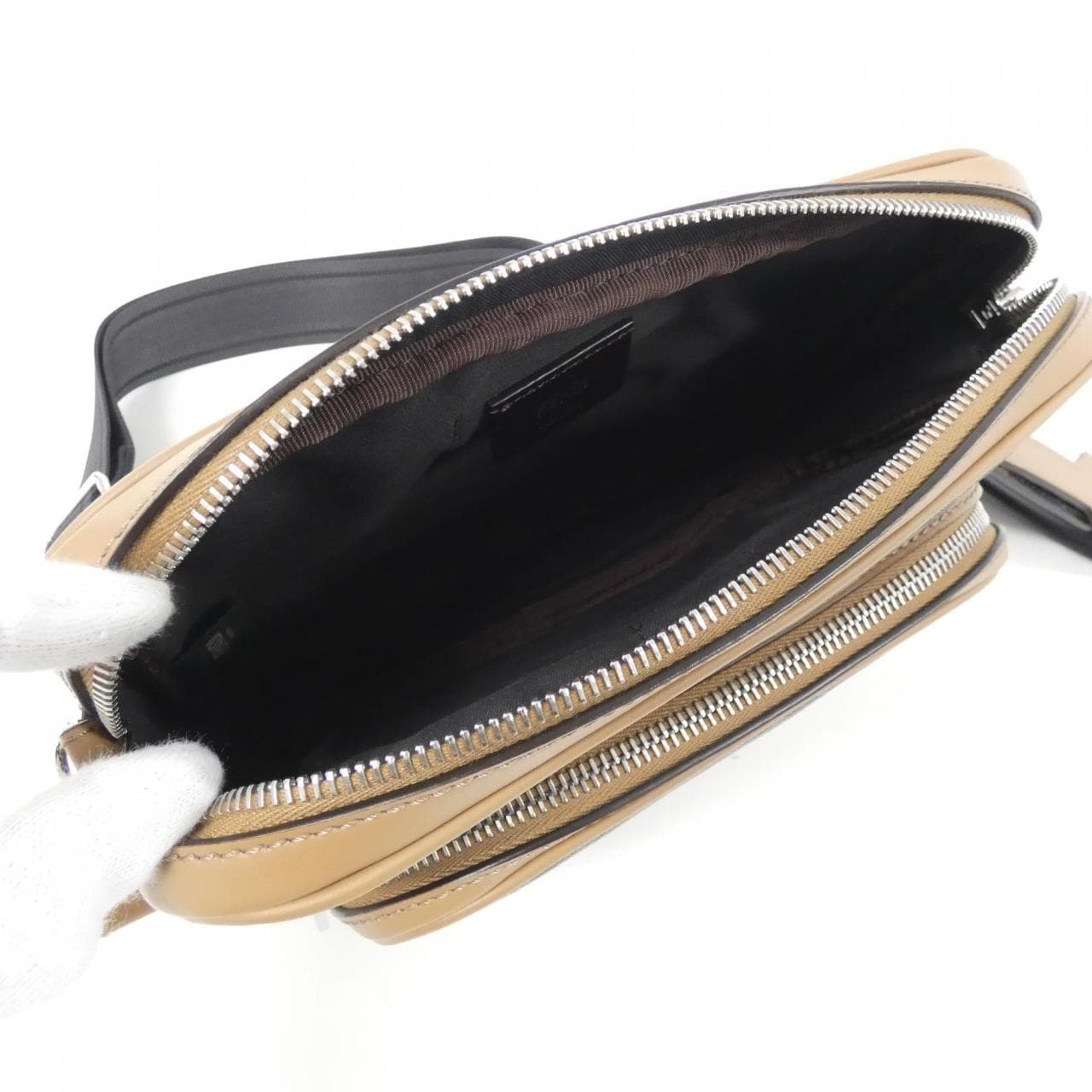 FENDI Baguette 7VA607 ALKA Shoulder Canvas Black Canvas - Thumbnail 6