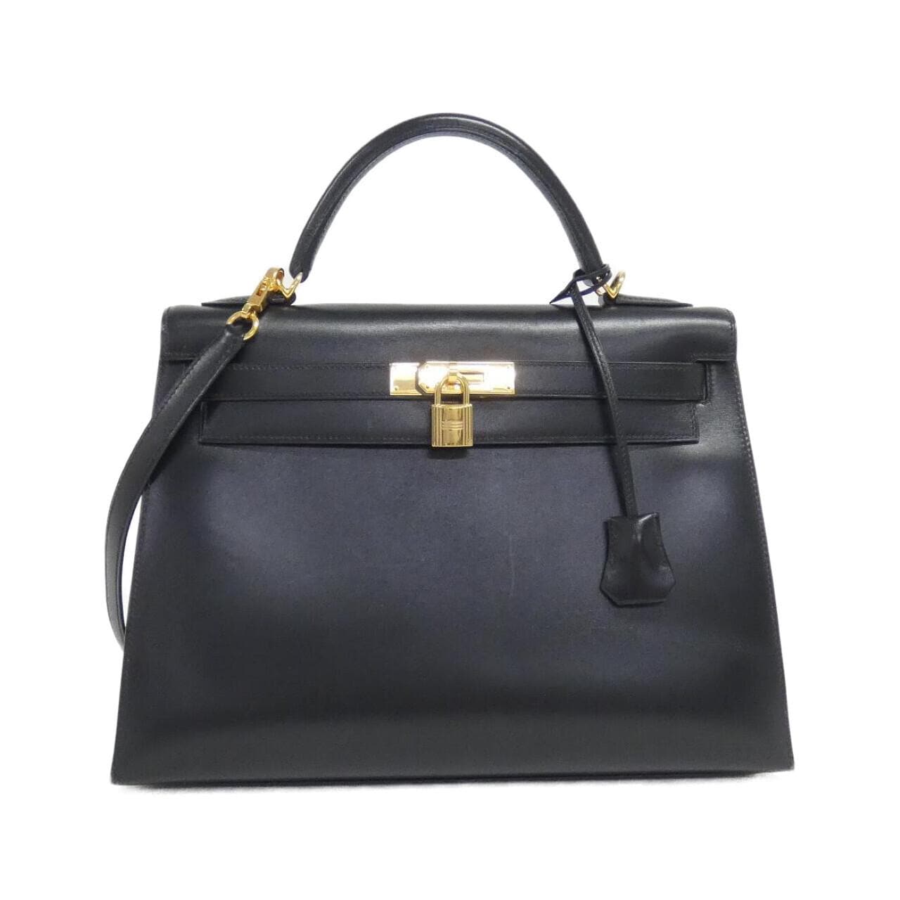 HERMES HERMÈS Kelly 001858CC Bag Box Calf Black