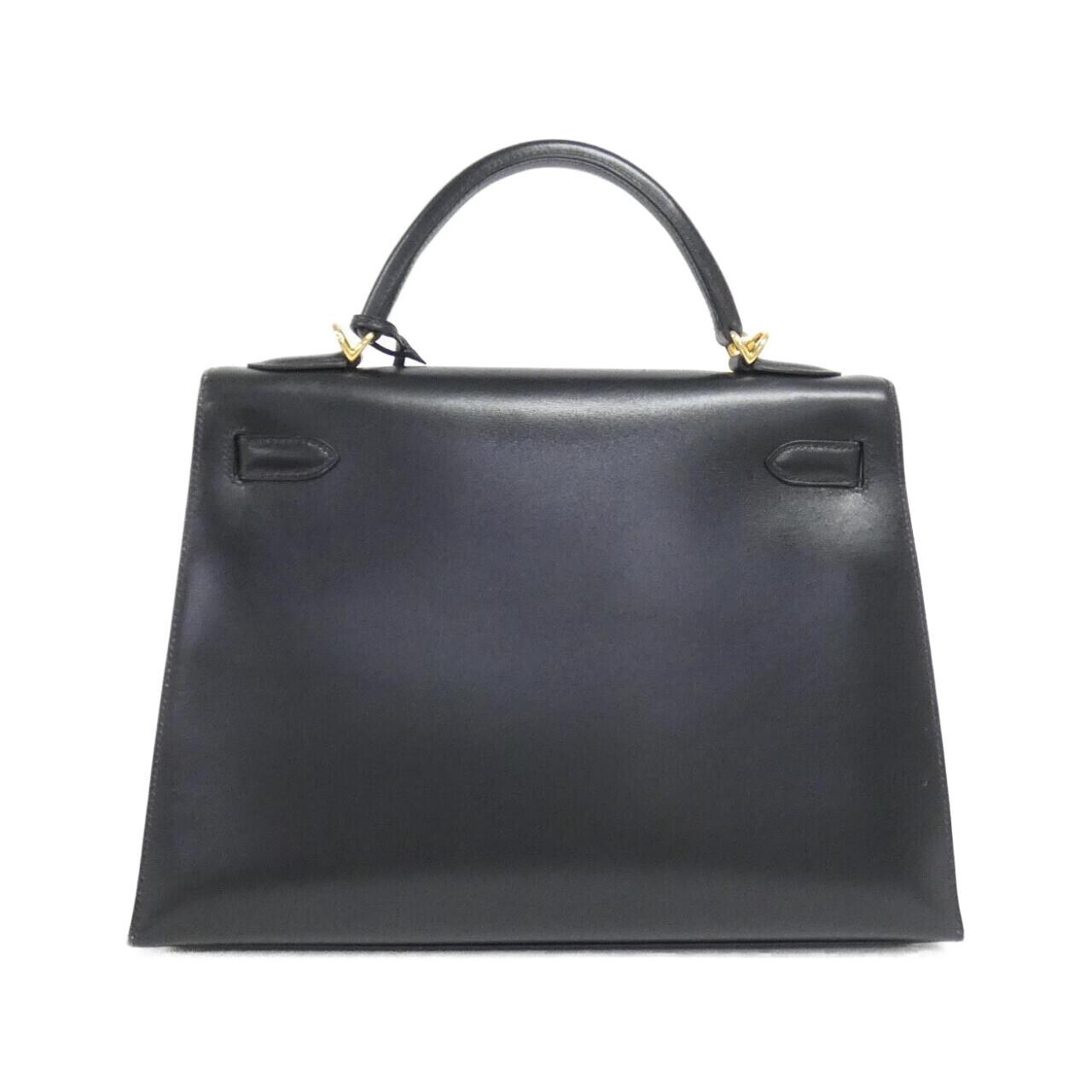 HERMES HERMÈS Kelly 001858CC Bag Box Calf Black Box Calf Leather - Thumbnail 2