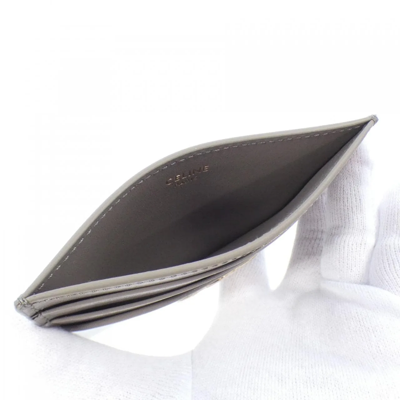 CELINE 10L833DPV Card Case Black New - Thumbnail 4