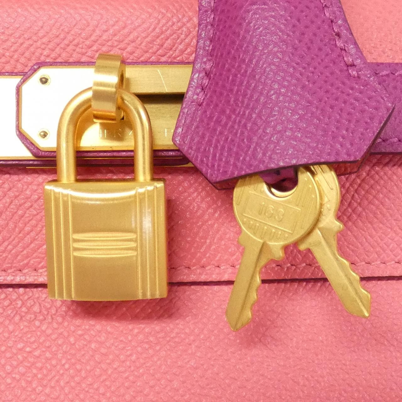 HERMES HERMÈS Kelly Bag Epsom Purple Epsom Leather - Thumbnail 4