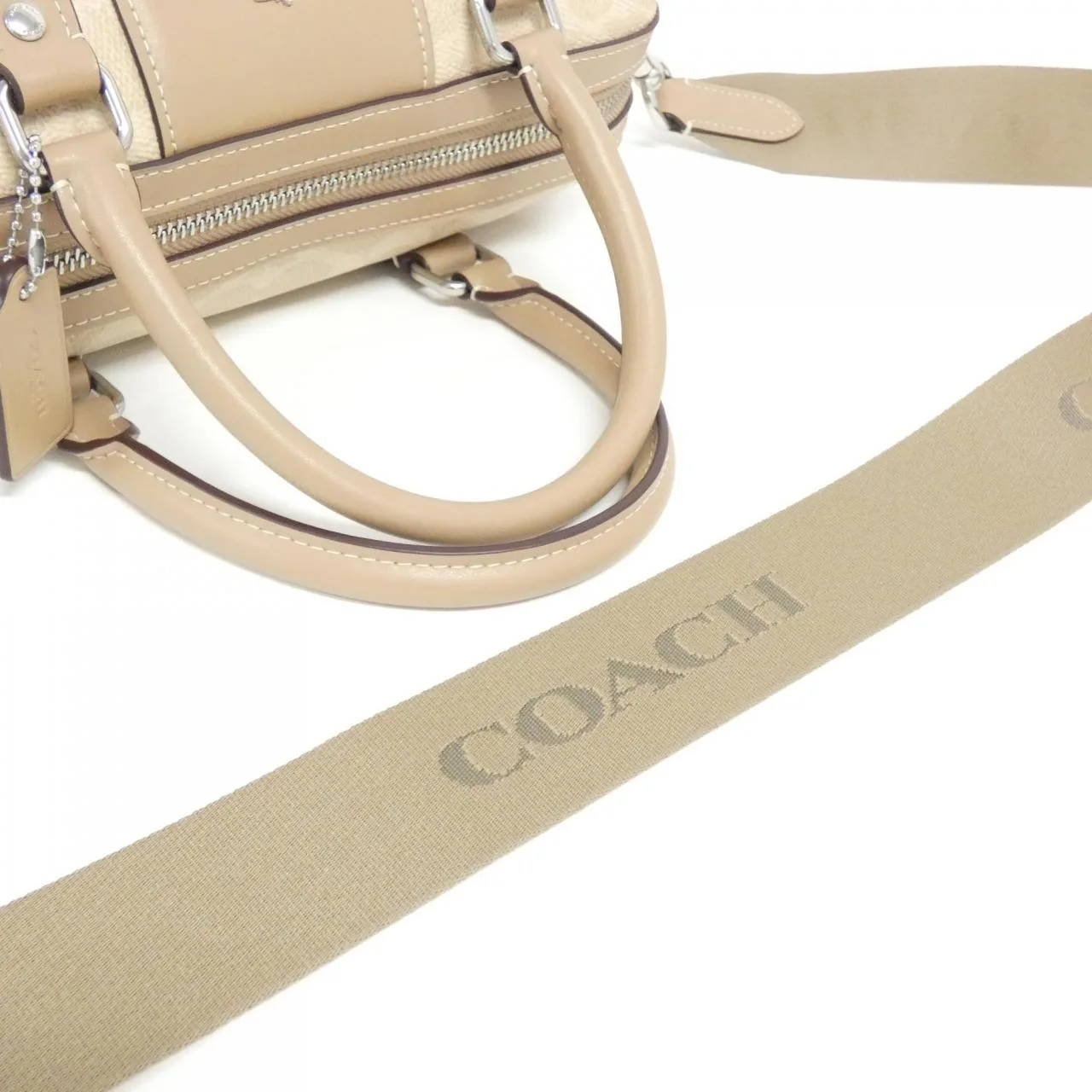 COACH CW376 Boston Canvas Black Canvas New - Thumbnail 4