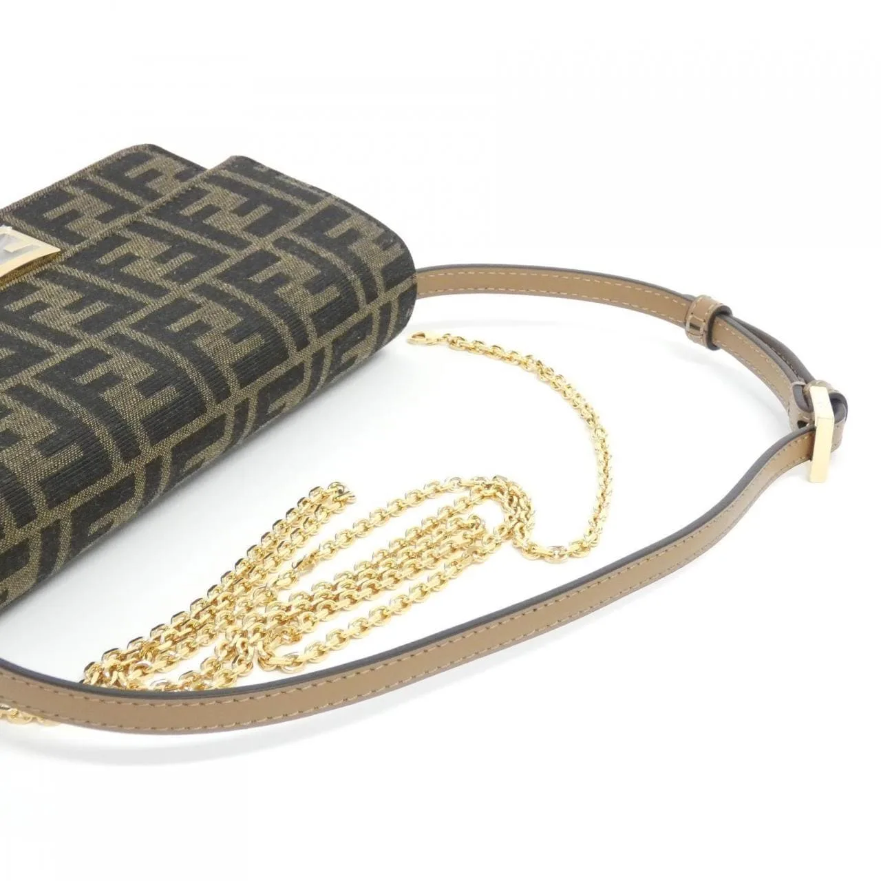 FENDI 8M0498 A98P Wallet Canvas 黑色 帆布 新品 - 縮圖 4