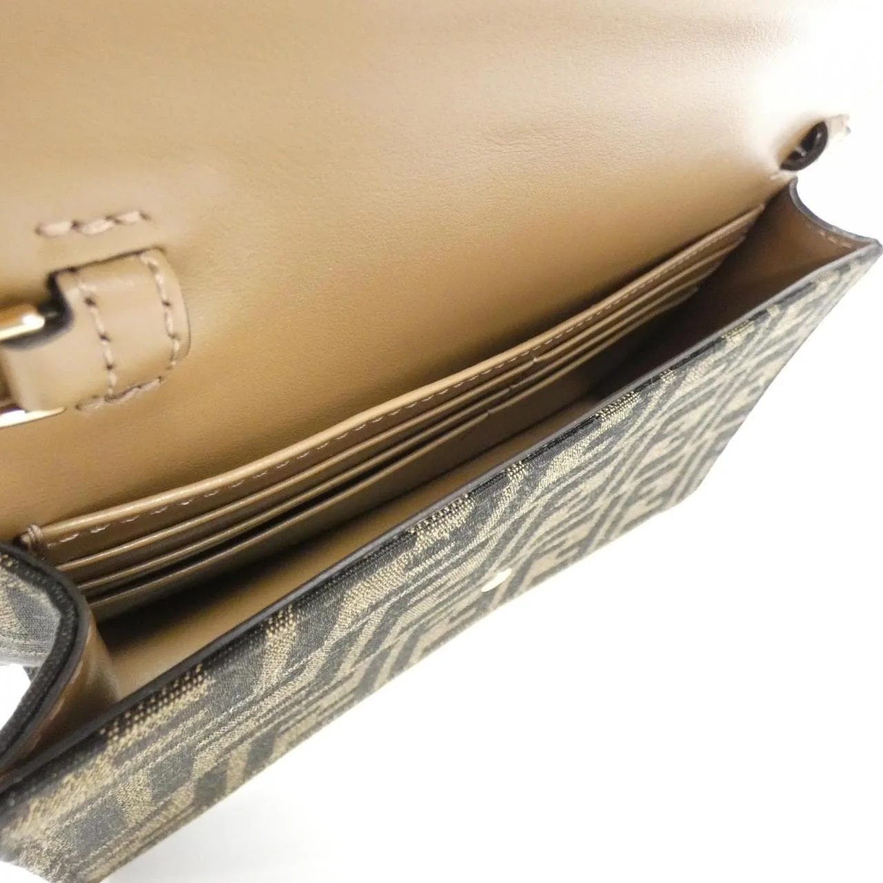 FENDI 8M0498 A98P Wallet Canvas 黑色 帆布 新品 - 縮圖 5