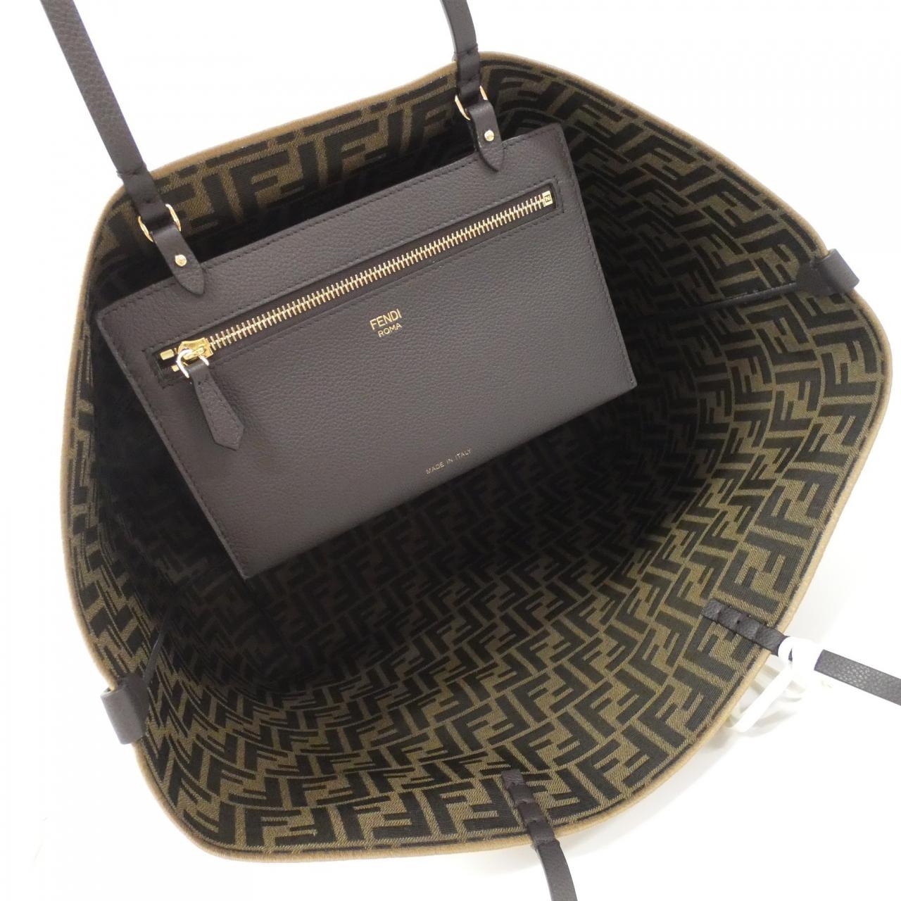 FENDI Sunshine Shopper 8BH425 AS7S Handbag Canvas 黑色 帆布 新品 - 縮圖 4