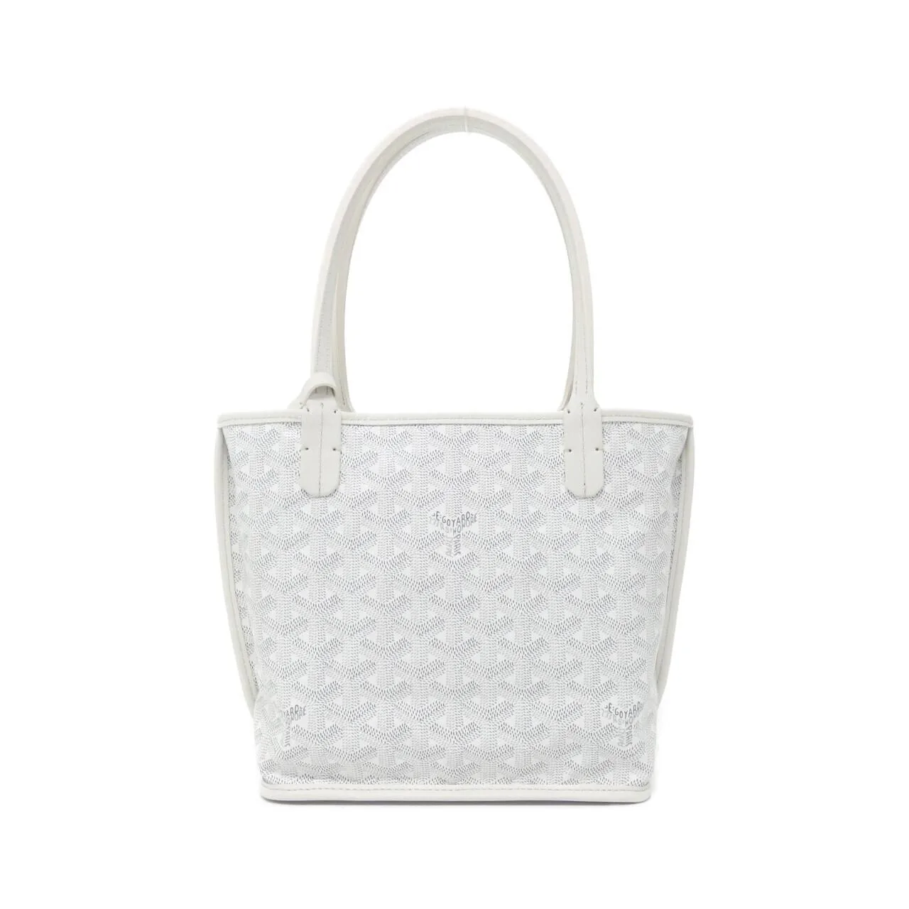 GOYARD Anjou Handbag Canvas White