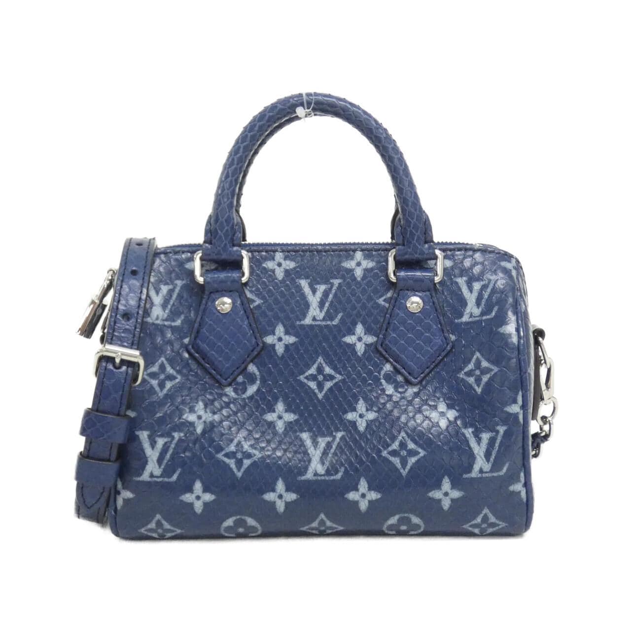 LOUIS VUITTON Speedy M81179 Boston Bag Leather Navy