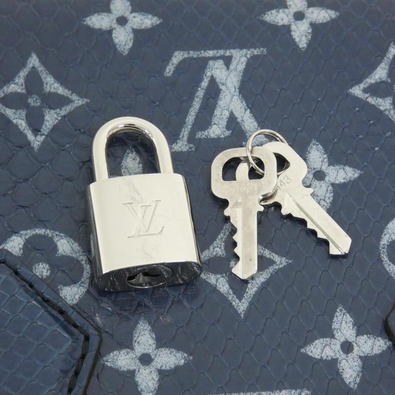 LOUIS VUITTON Speedy M81179 Boston Bag Leather Navy Leather Rank A - Thumbnail 3