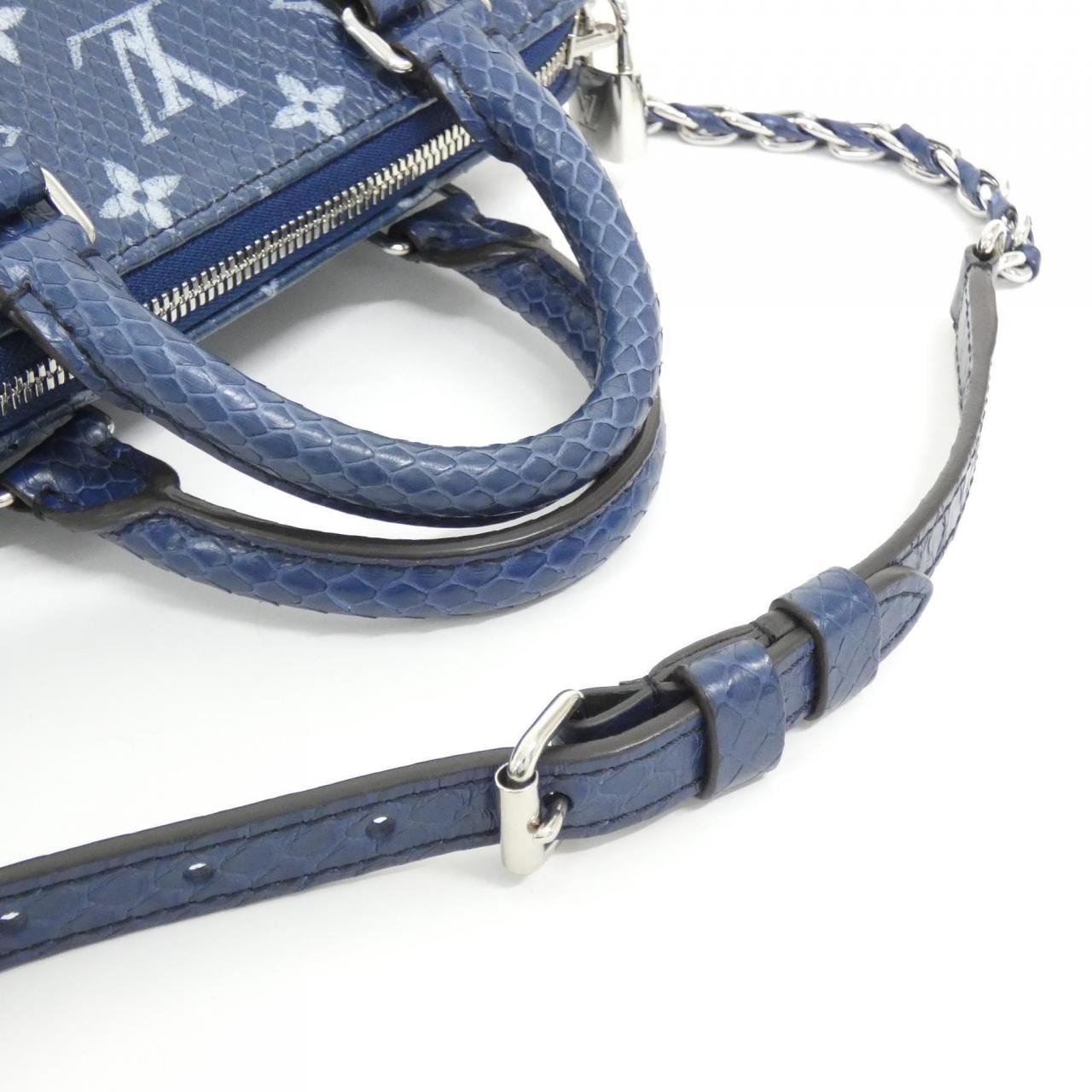 LOUIS VUITTON Speedy M81179 Boston Bag Leather Navy Leather Rank A - Thumbnail 4