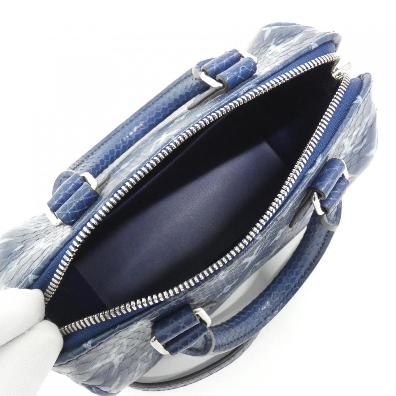 LOUIS VUITTON Speedy M81179 Boston Bag Leather Navy Leather Rank A - Thumbnail 5