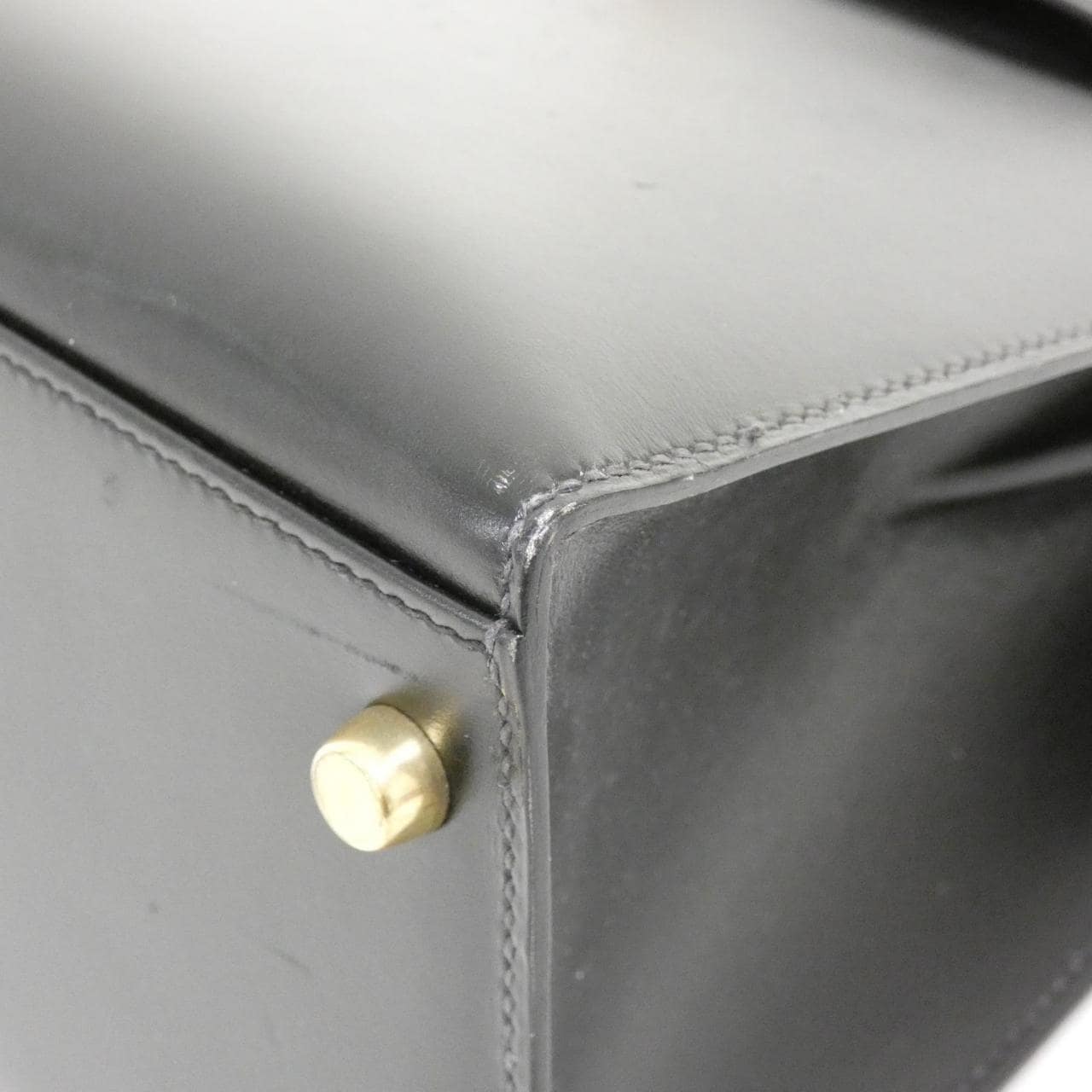 HERMES HERMÈS Kelly 001858CC Bag Box Calf Black Box Calf Leather - Thumbnail 3