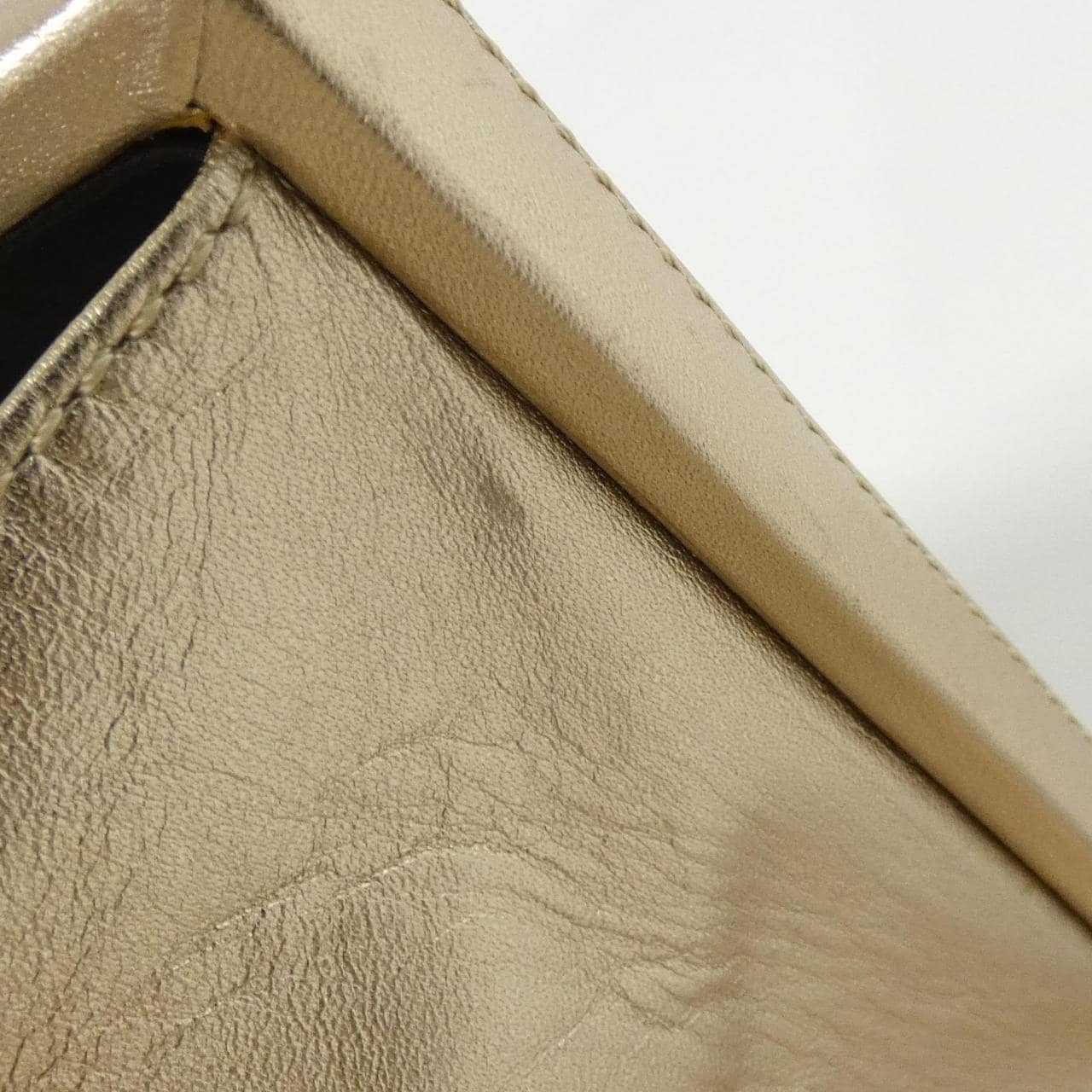 LOEWE Bag Leather 金色 皮革 中古品A - 縮圖 8