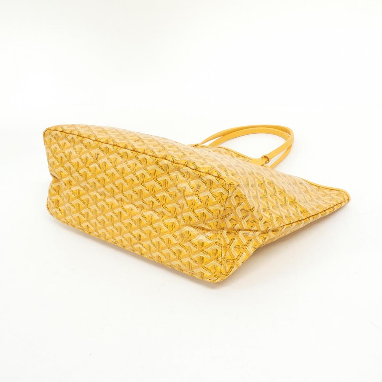 GOYARD Saint Louis AMA LOUIS PM Bag Canvas 黃色 帆布 中古品A - 縮圖 2