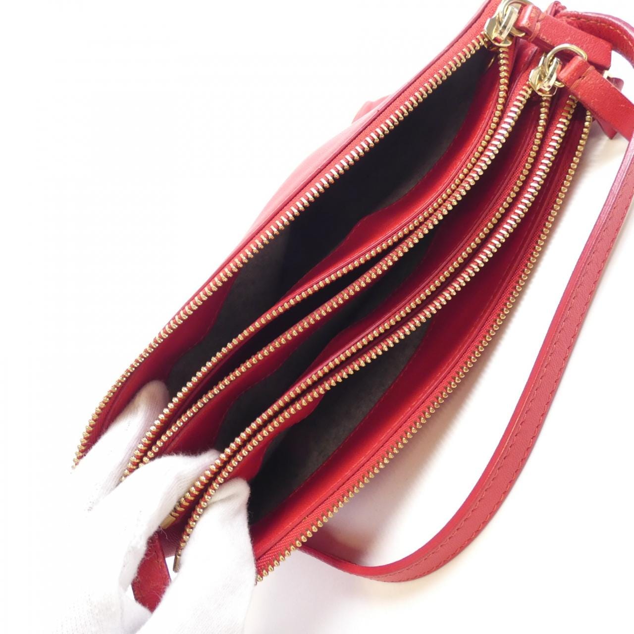 CELINE 171453ETA Shoulder Bag Lambskin 黑色 羊皮 中古品B - 縮圖 6